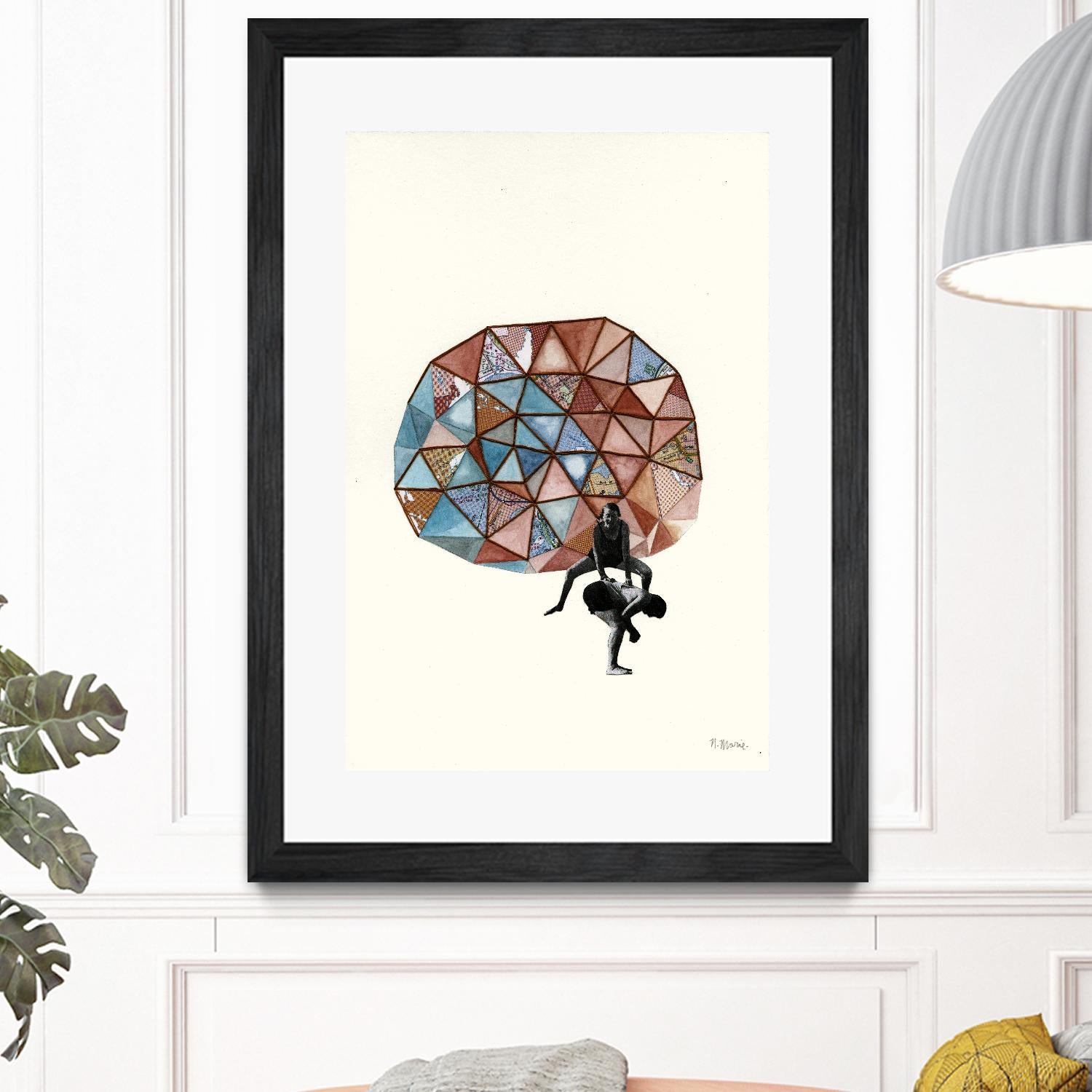 Embroidered Prism Collage 4 by Natasha Marie on GIANT ART - orange contemporary