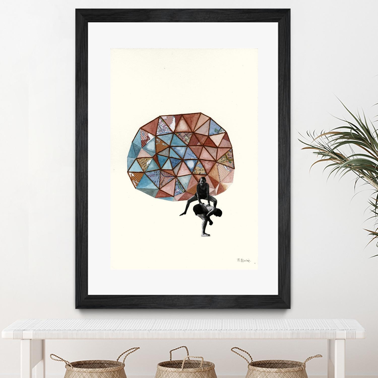 Embroidered Prism Collage 4 by Natasha Marie on GIANT ART - orange contemporary