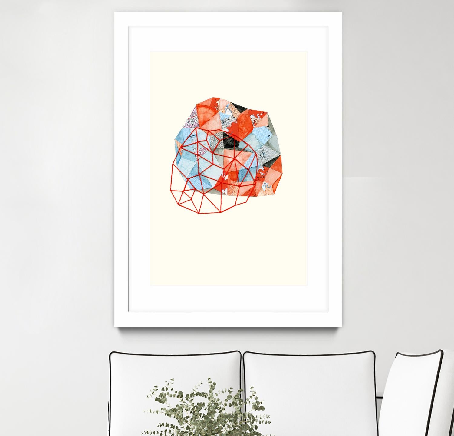 Embroidered Prism Collage 6 by Natasha Marie on GIANT ART - grey contemporary