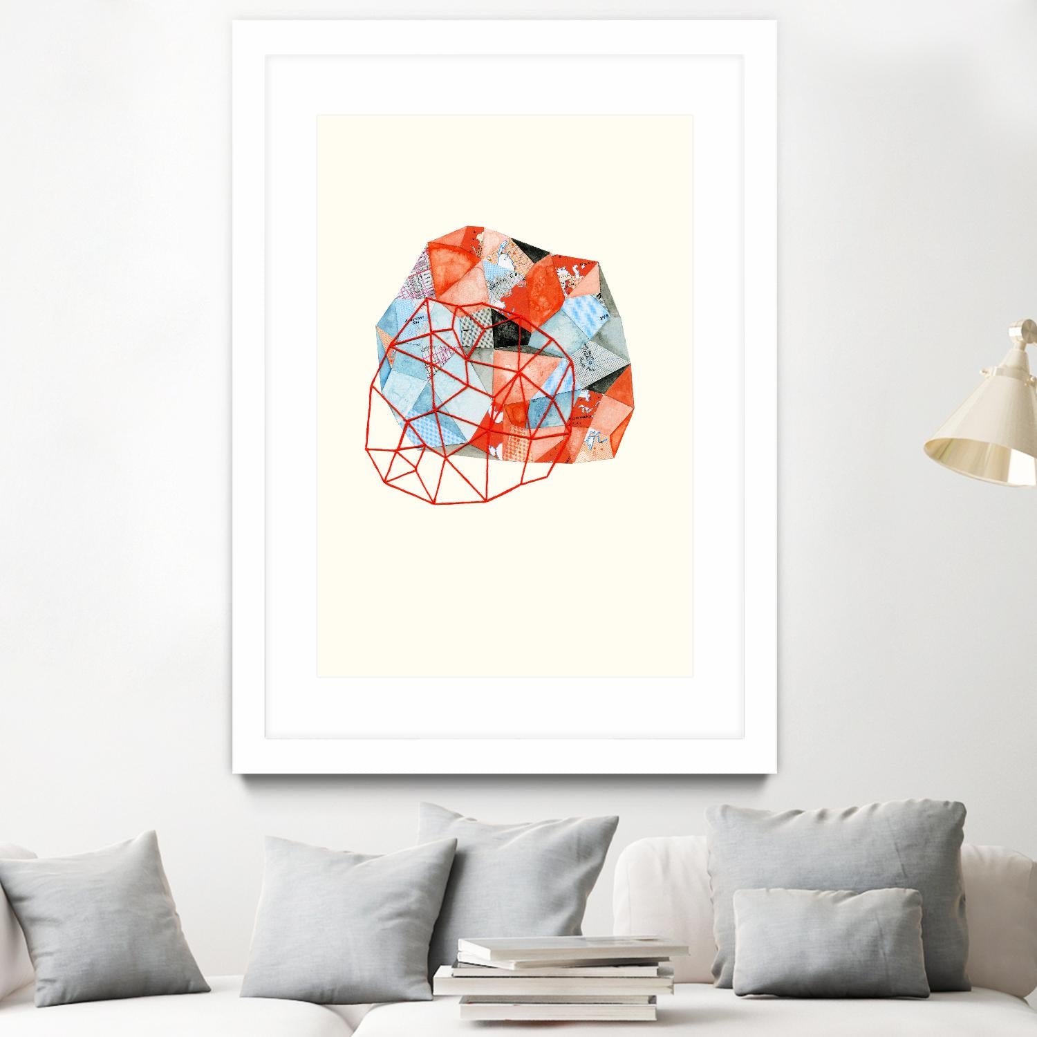 Embroidered Prism Collage 6 by Natasha Marie on GIANT ART - grey contemporary