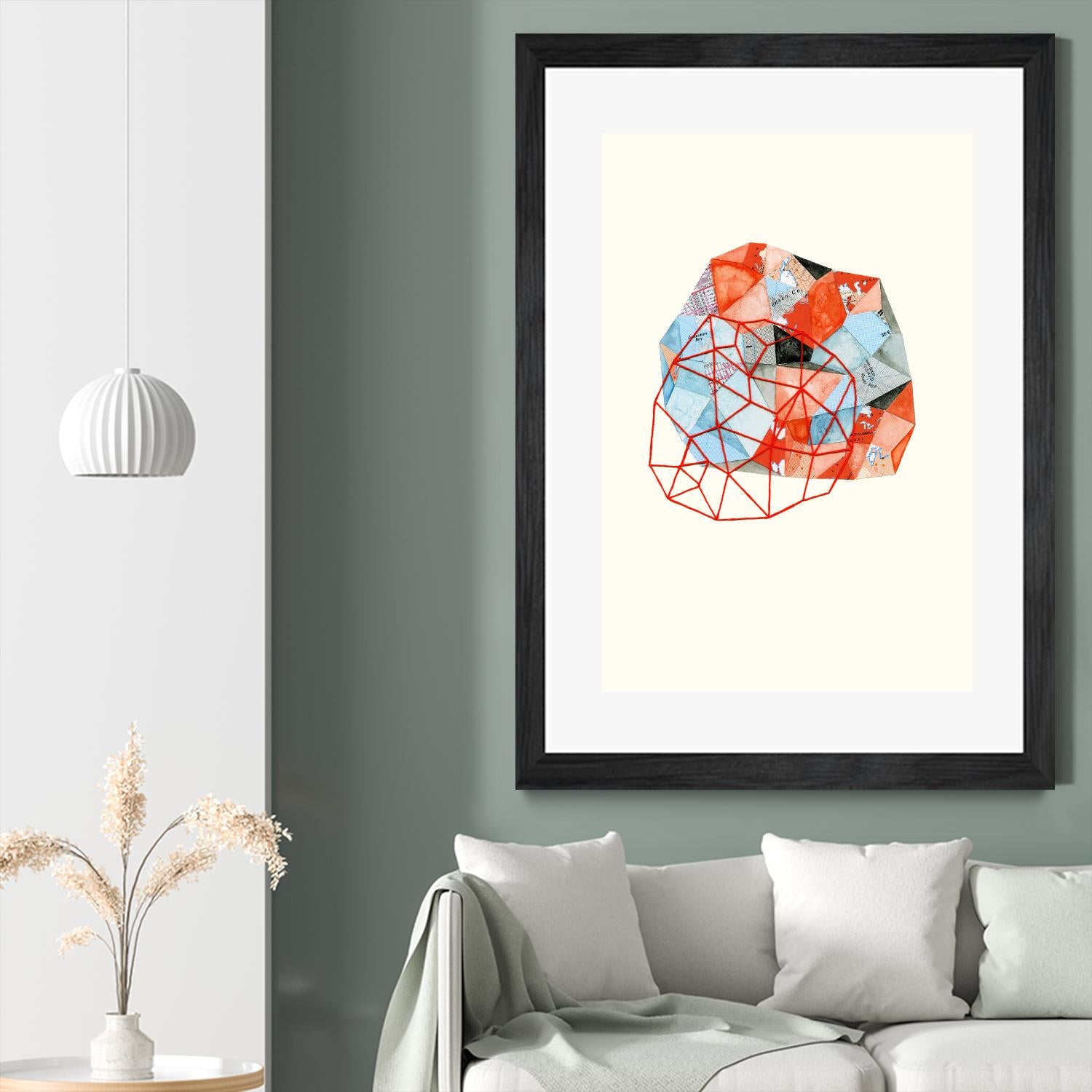 Embroidered Prism Collage 6 by Natasha Marie on GIANT ART - grey contemporary