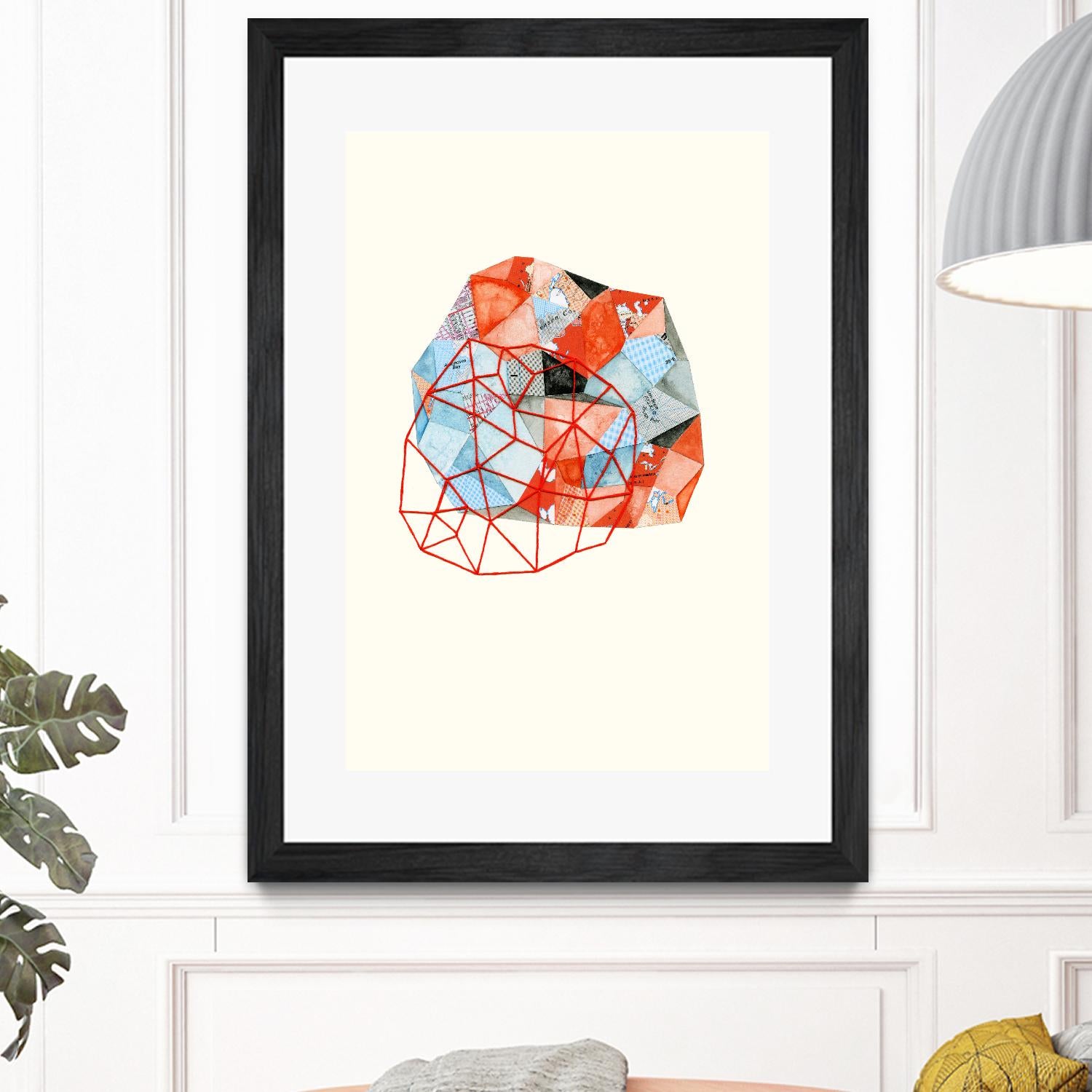 Embroidered Prism Collage 6 by Natasha Marie on GIANT ART - grey contemporary