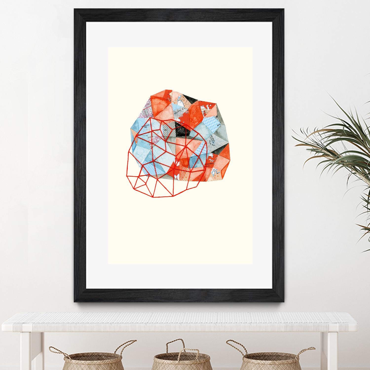 Embroidered Prism Collage 6 by Natasha Marie on GIANT ART - grey contemporary