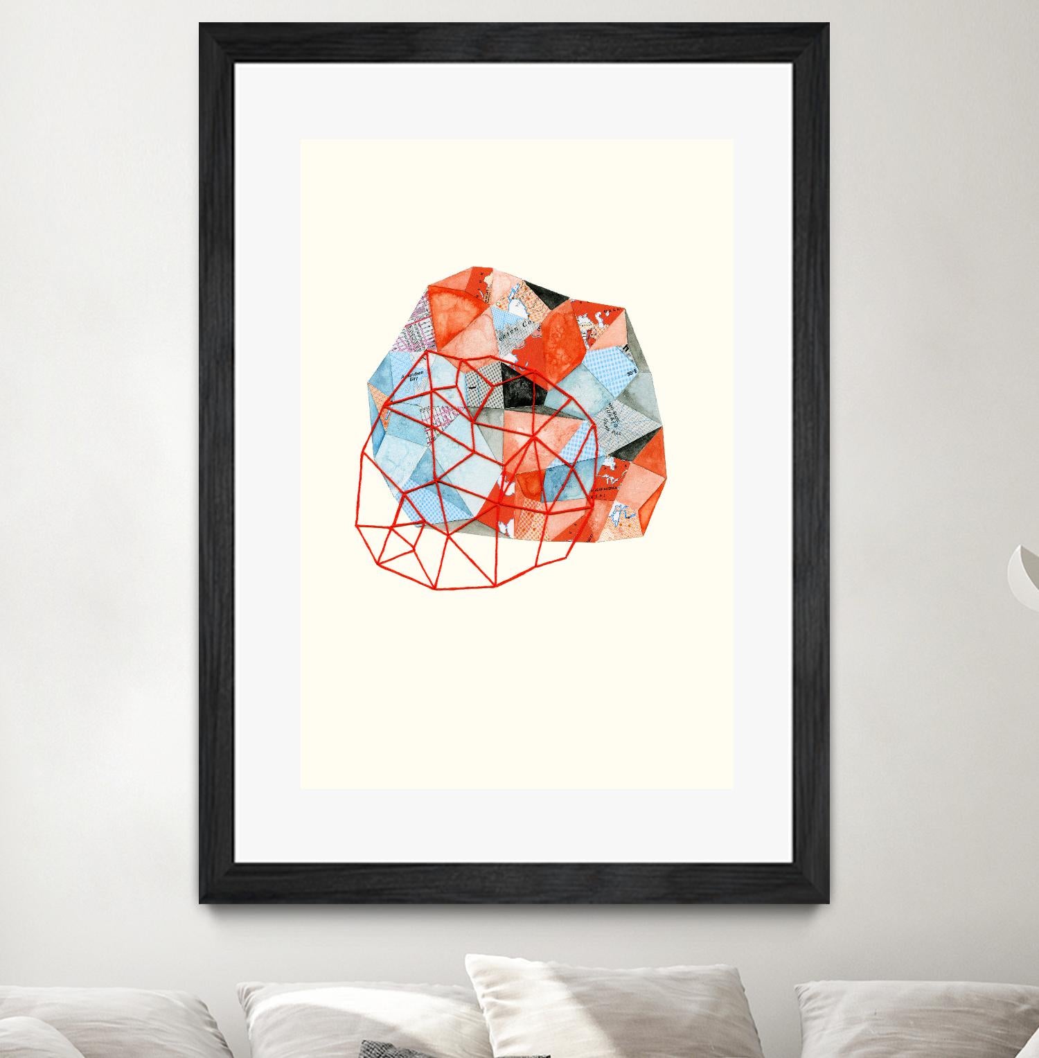 Embroidered Prism Collage 6 by Natasha Marie on GIANT ART - grey contemporary