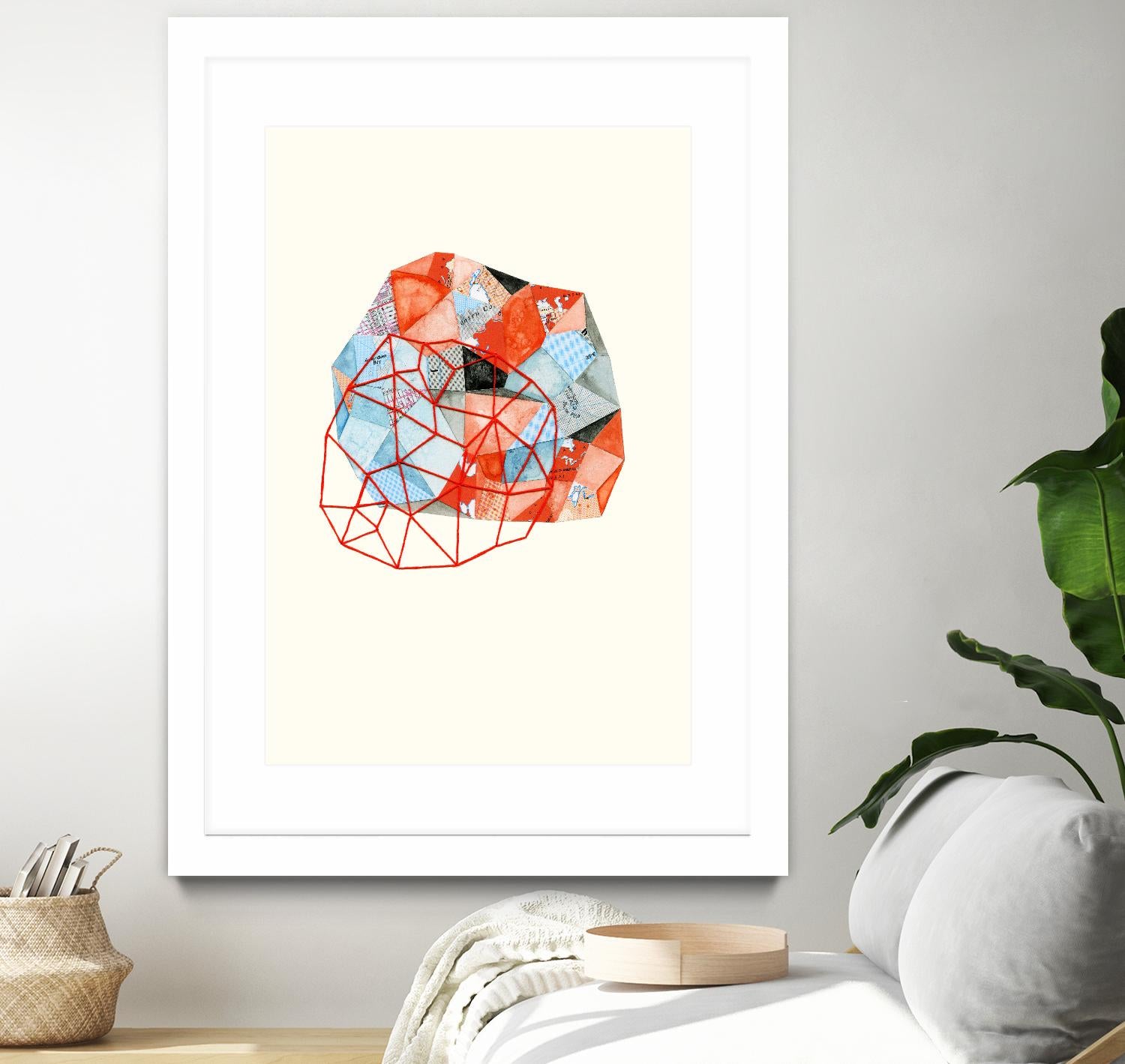 Embroidered Prism Collage 6 by Natasha Marie on GIANT ART - grey contemporary