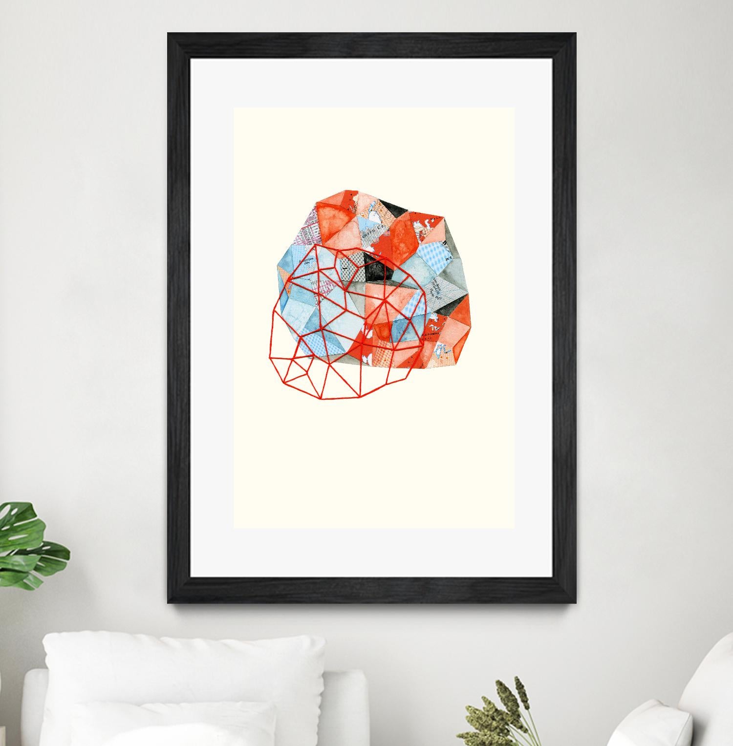 Embroidered Prism Collage 6 by Natasha Marie on GIANT ART - grey contemporary