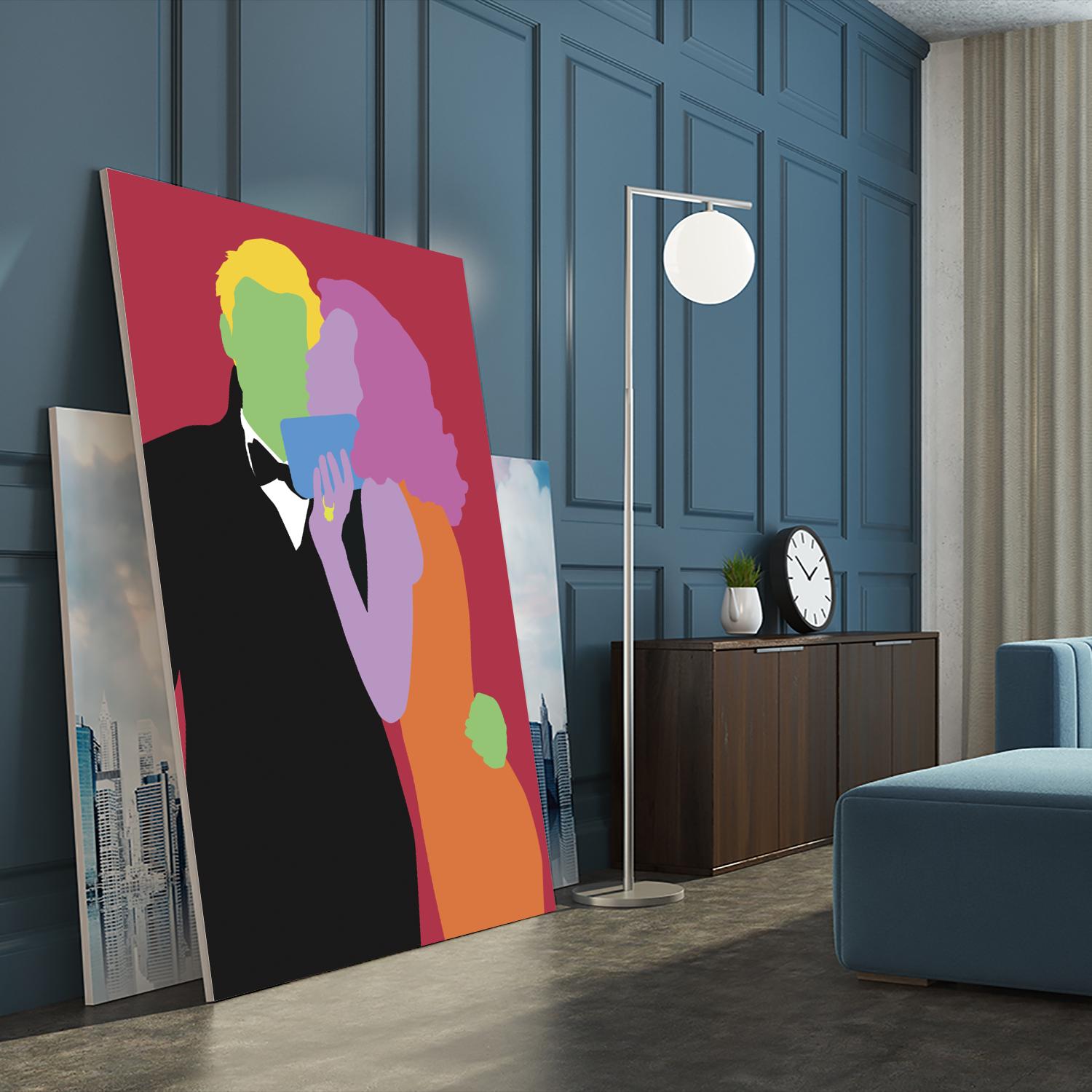 Kiss 1 by Eric Scheib on GIANT ART - orange contemporary