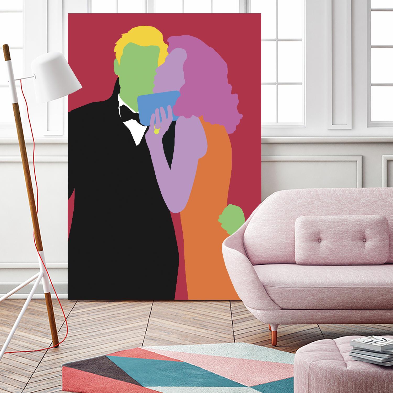 Kiss 1 by Eric Scheib on GIANT ART - orange contemporary