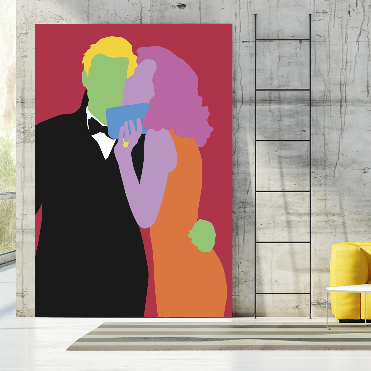 Kiss 1 by Eric Scheib on GIANT ART - orange contemporary