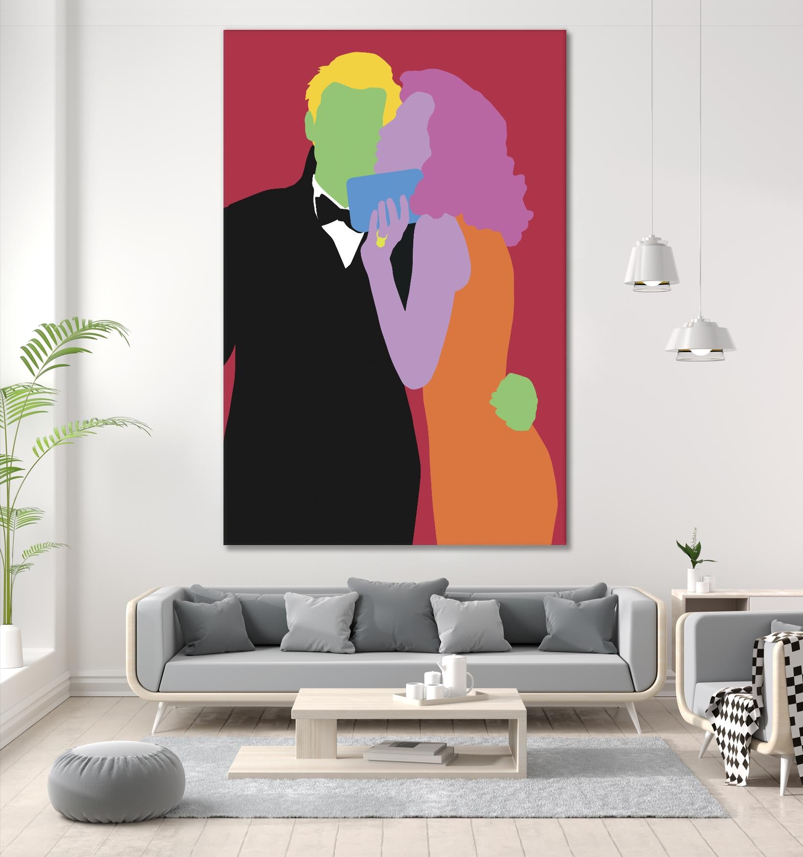 Kiss 1 by Eric Scheib on GIANT ART - orange contemporary
