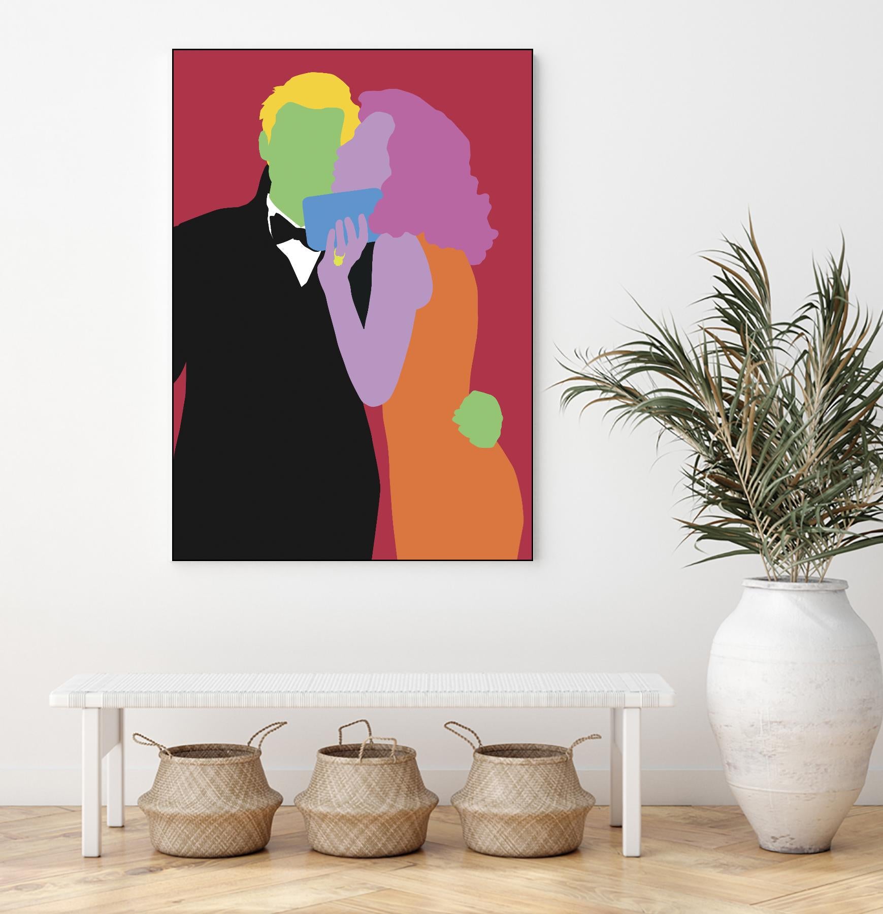 Kiss 1 by Eric Scheib on GIANT ART - orange contemporary
