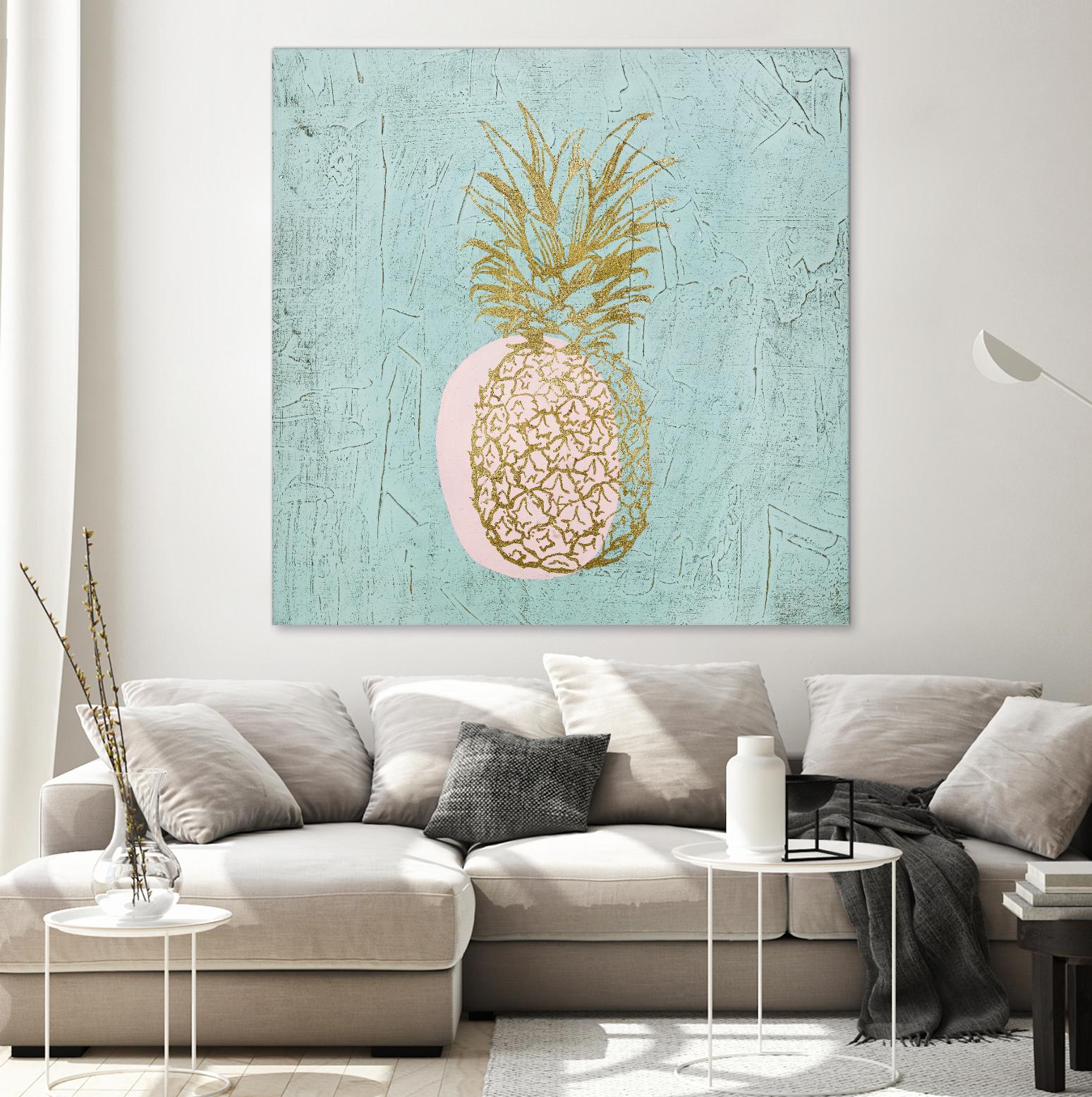 Golden Pineapple by Stefano Altamura on GIANT ART - gold still life