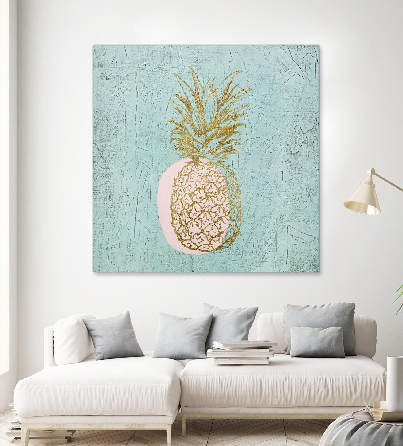 Golden Pineapple by Stefano Altamura on GIANT ART - gold still life