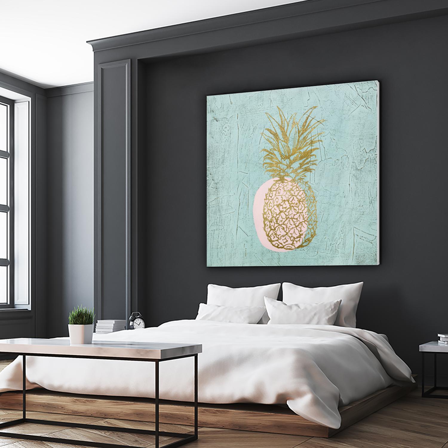 Golden Pineapple by Stefano Altamura on GIANT ART - gold still life