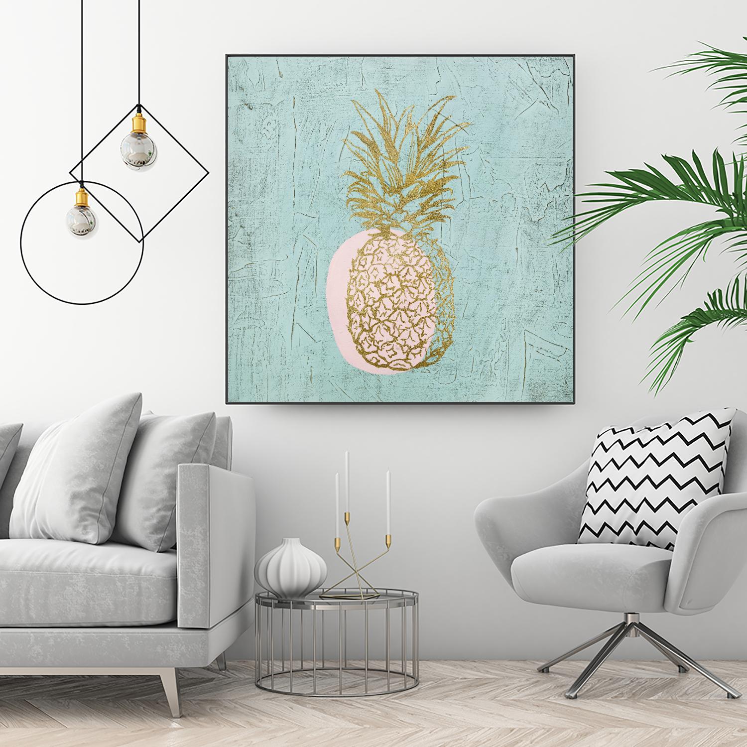 Golden Pineapple by Stefano Altamura on GIANT ART - gold still life
