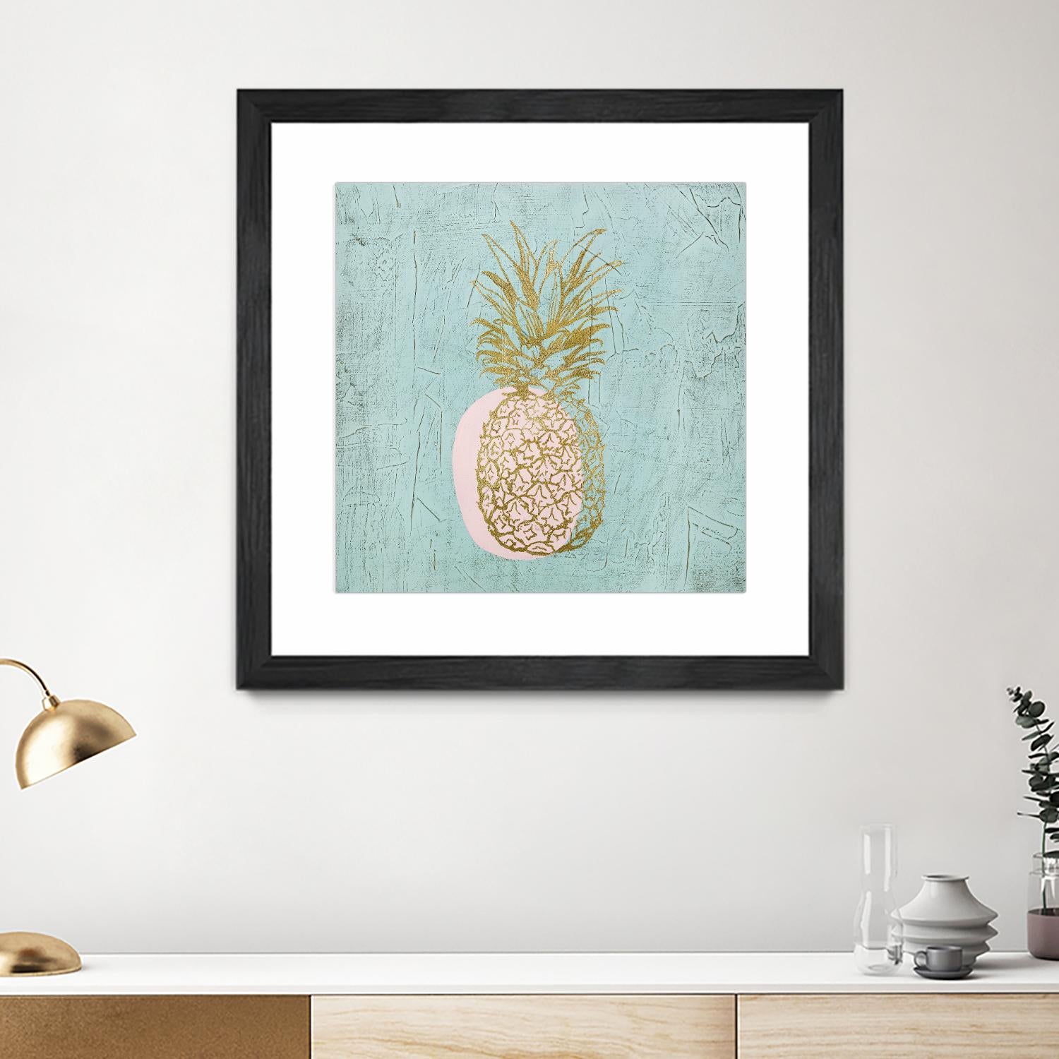 Golden Pineapple by Stefano Altamura on GIANT ART - gold still life
