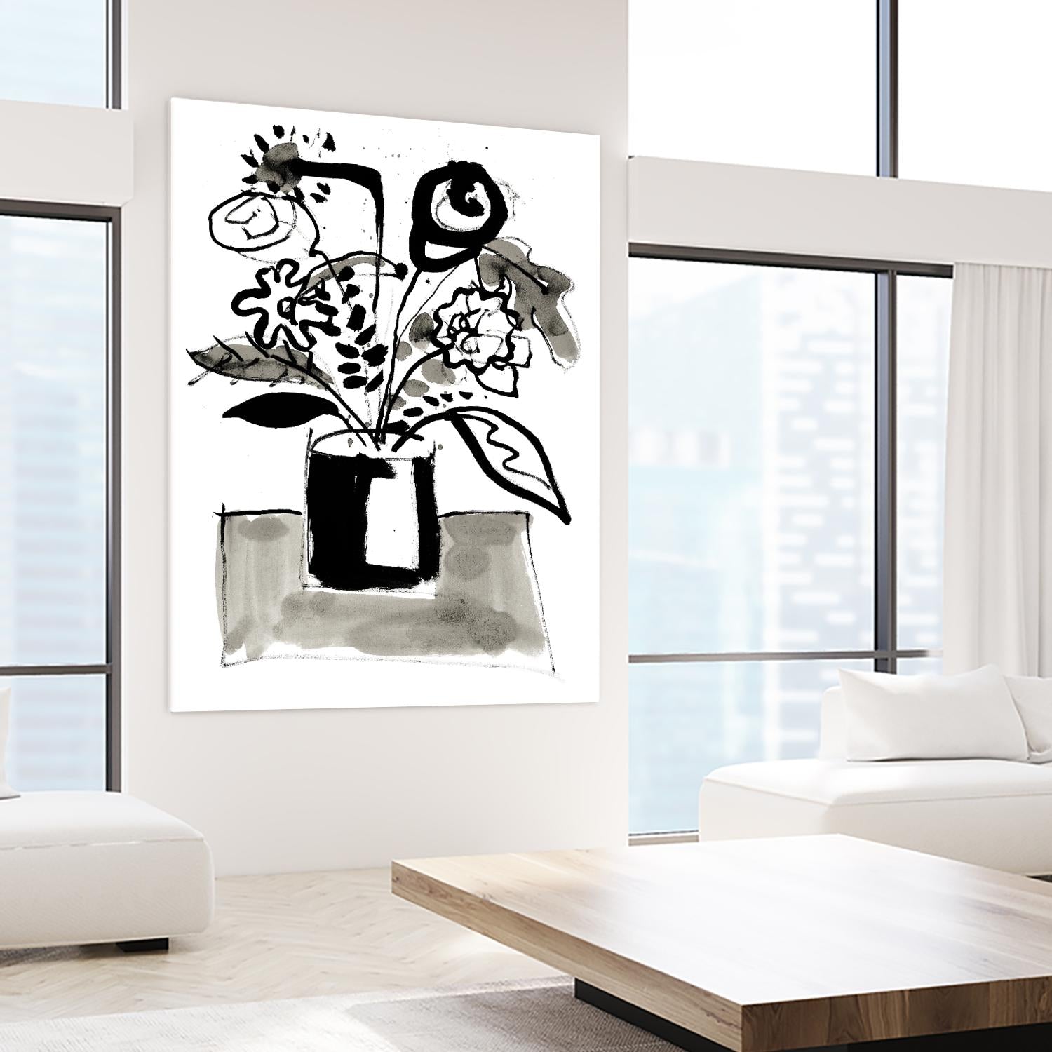 Fresh Flowers 4 by PC Ngo on GIANT ART - black still life