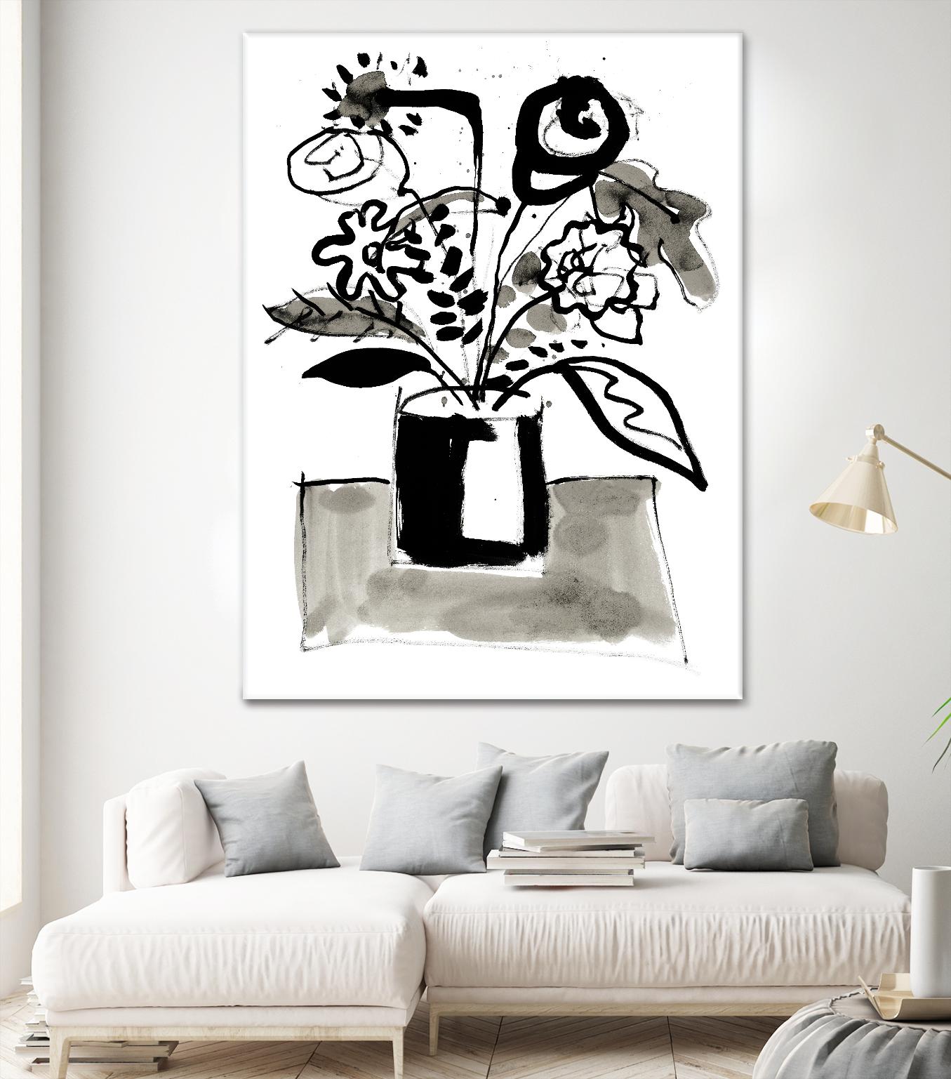 Fresh Flowers 4 by PC Ngo on GIANT ART - black still life