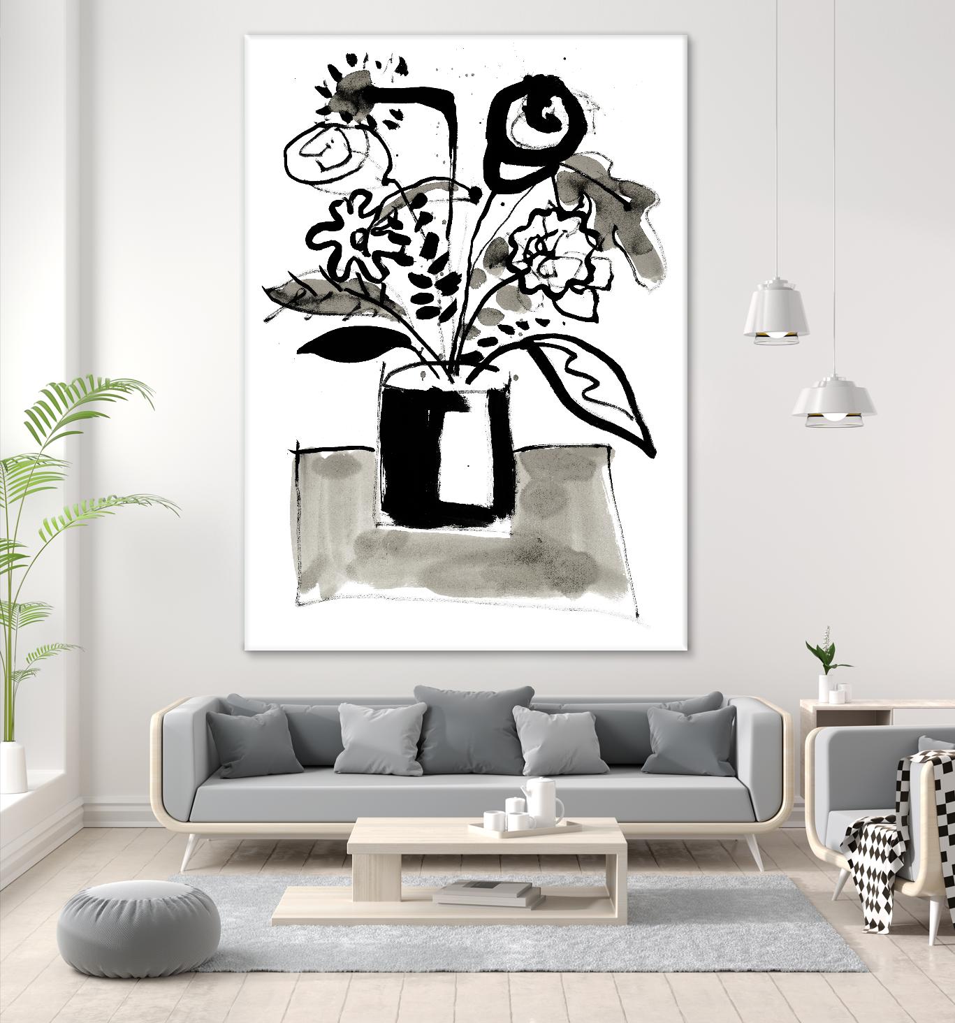 Fresh Flowers 4 by PC Ngo on GIANT ART - black still life