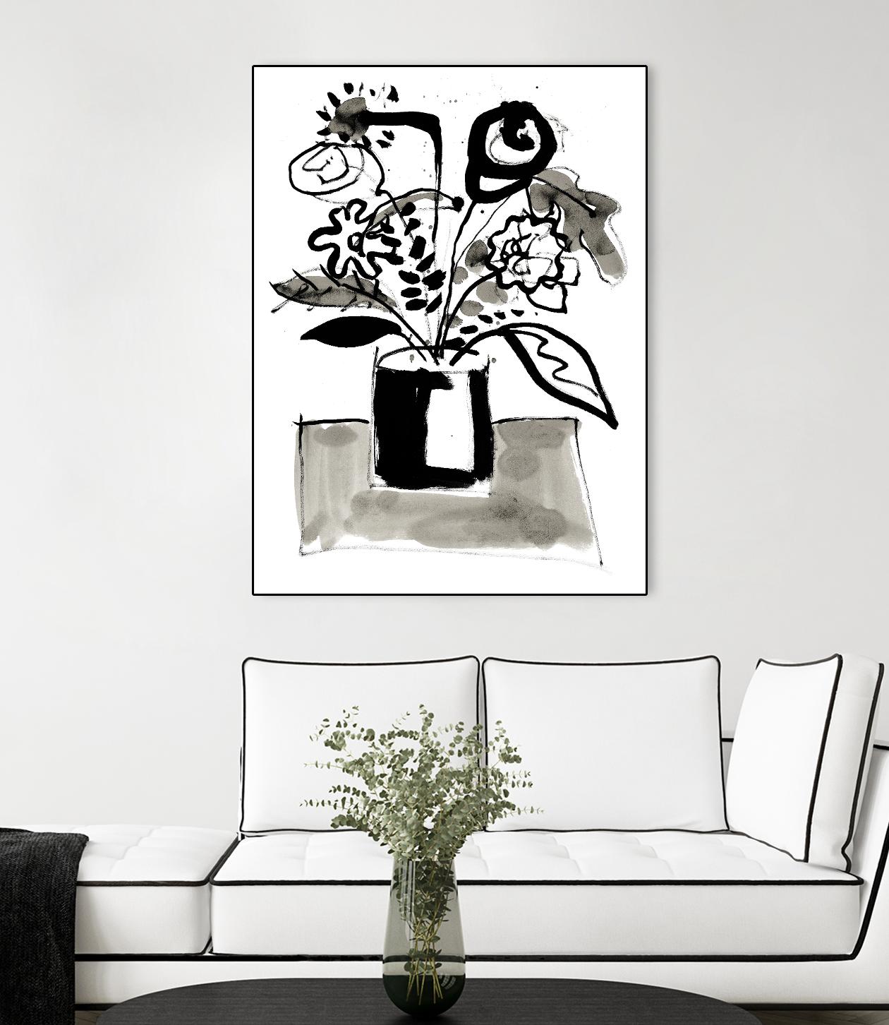 Fresh Flowers 4 by PC Ngo on GIANT ART - black still life