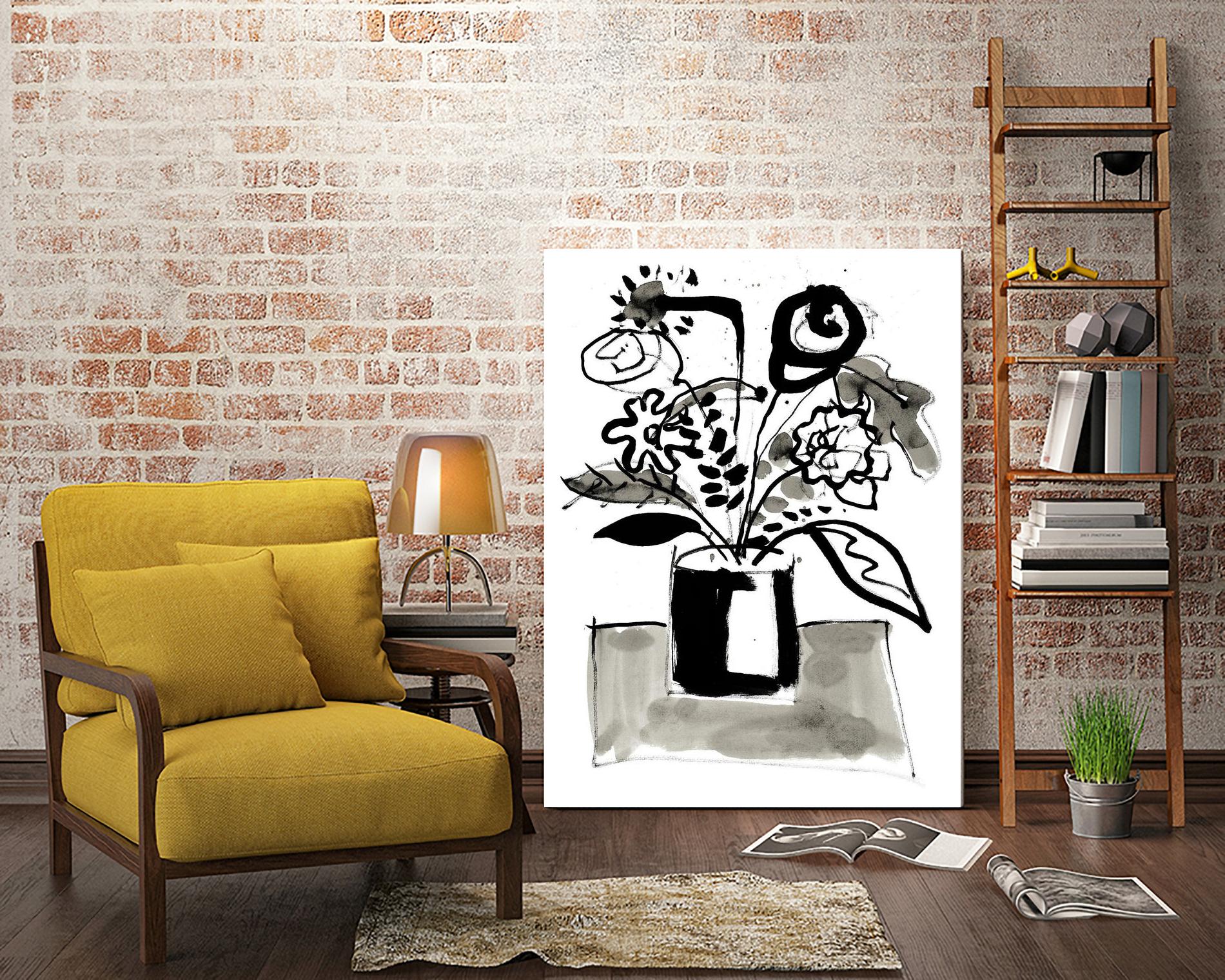 Fresh Flowers 4 by PC Ngo on GIANT ART - black still life