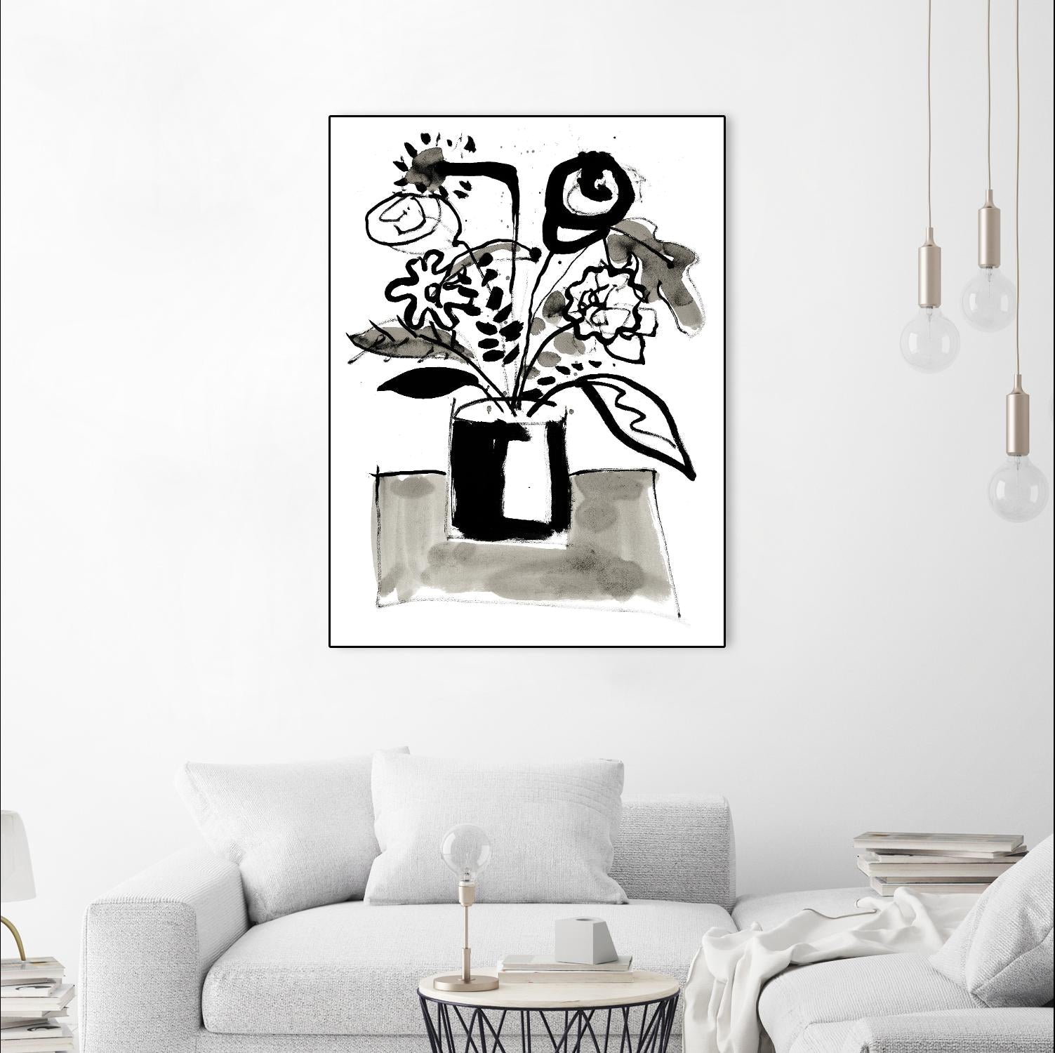 Fresh Flowers 4 by PC Ngo on GIANT ART - black still life