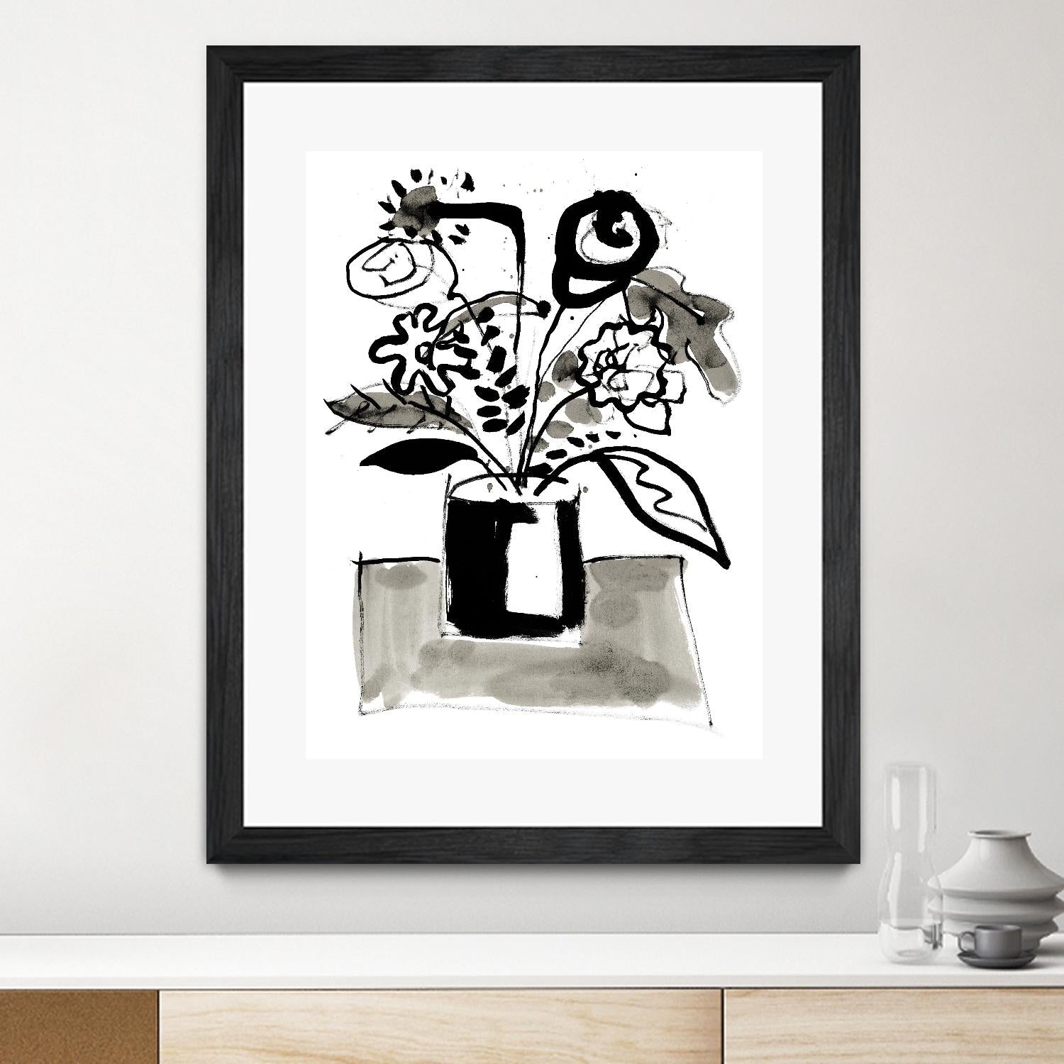 Fresh Flowers 4 by PC Ngo on GIANT ART - black still life
