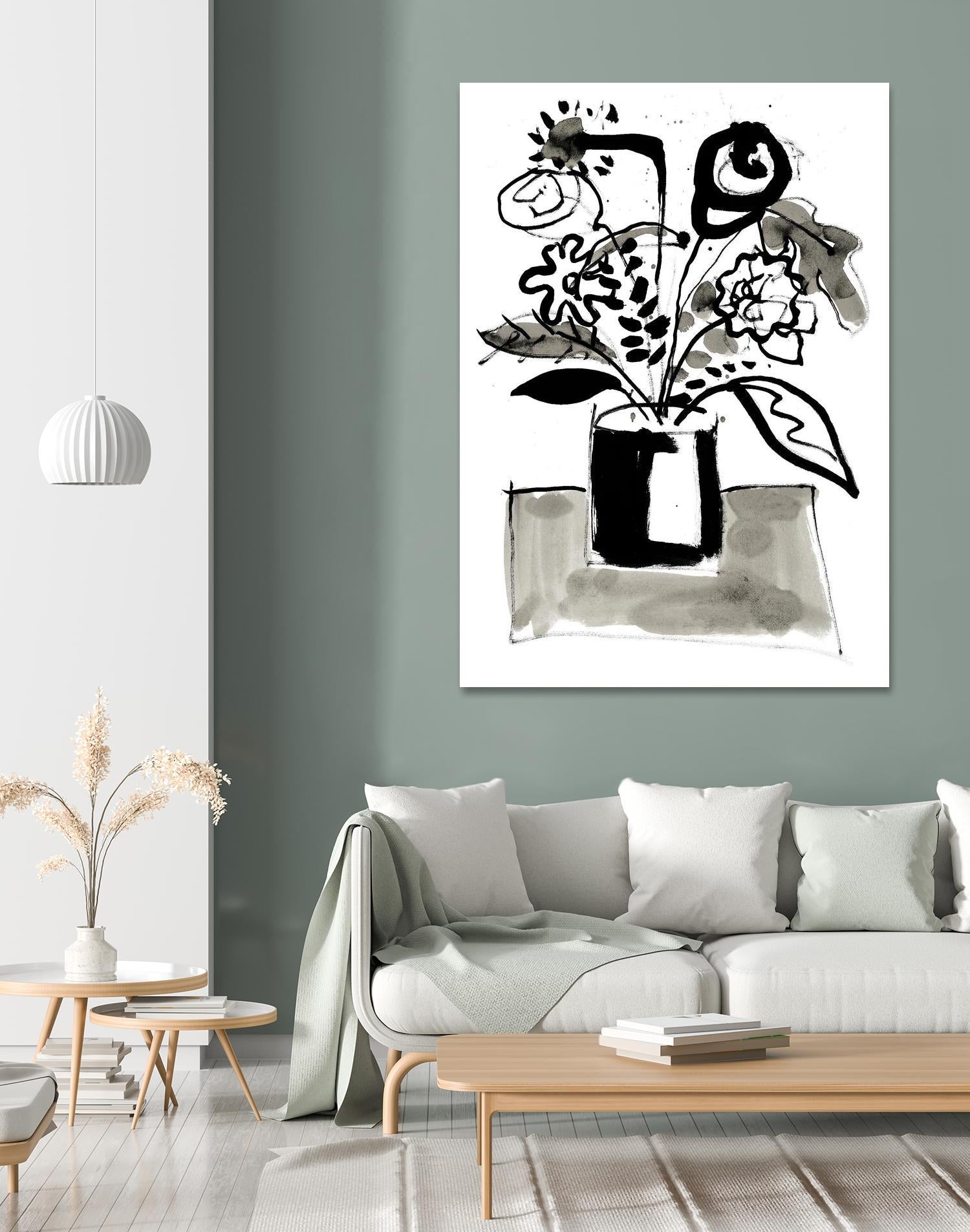 Fresh Flowers 4 by PC Ngo on GIANT ART - black still life