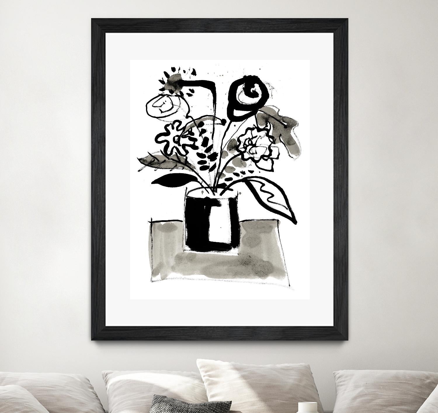 Fresh Flowers 4 by PC Ngo on GIANT ART - black still life