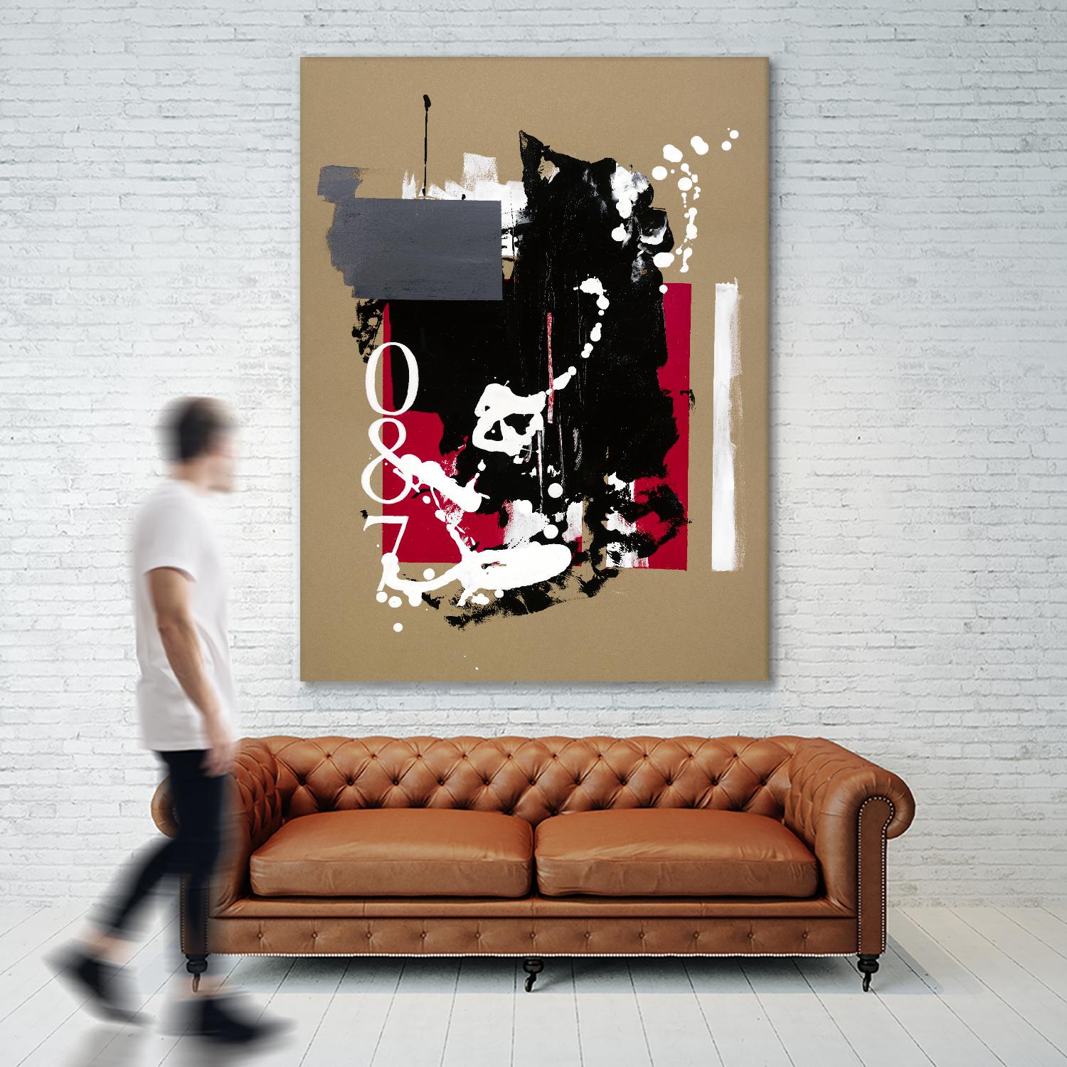 Zero Series No. 087 by Emma Jones on GIANT ART - red abstract