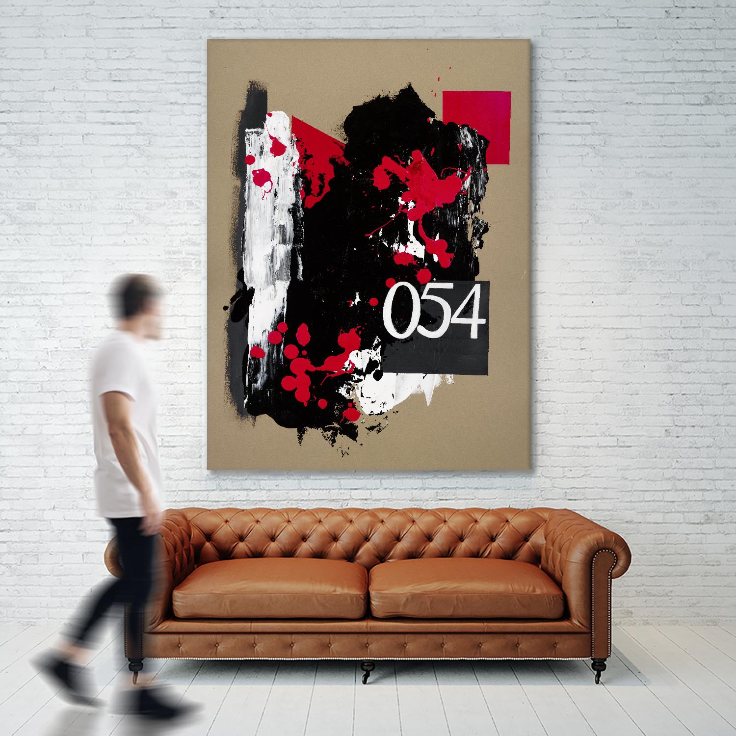 Zero Series No. 054 by Emma Jones on GIANT ART - red abstract