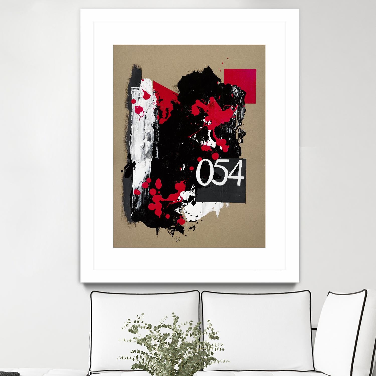 Zero Series No. 054 by Emma Jones on GIANT ART - red abstract