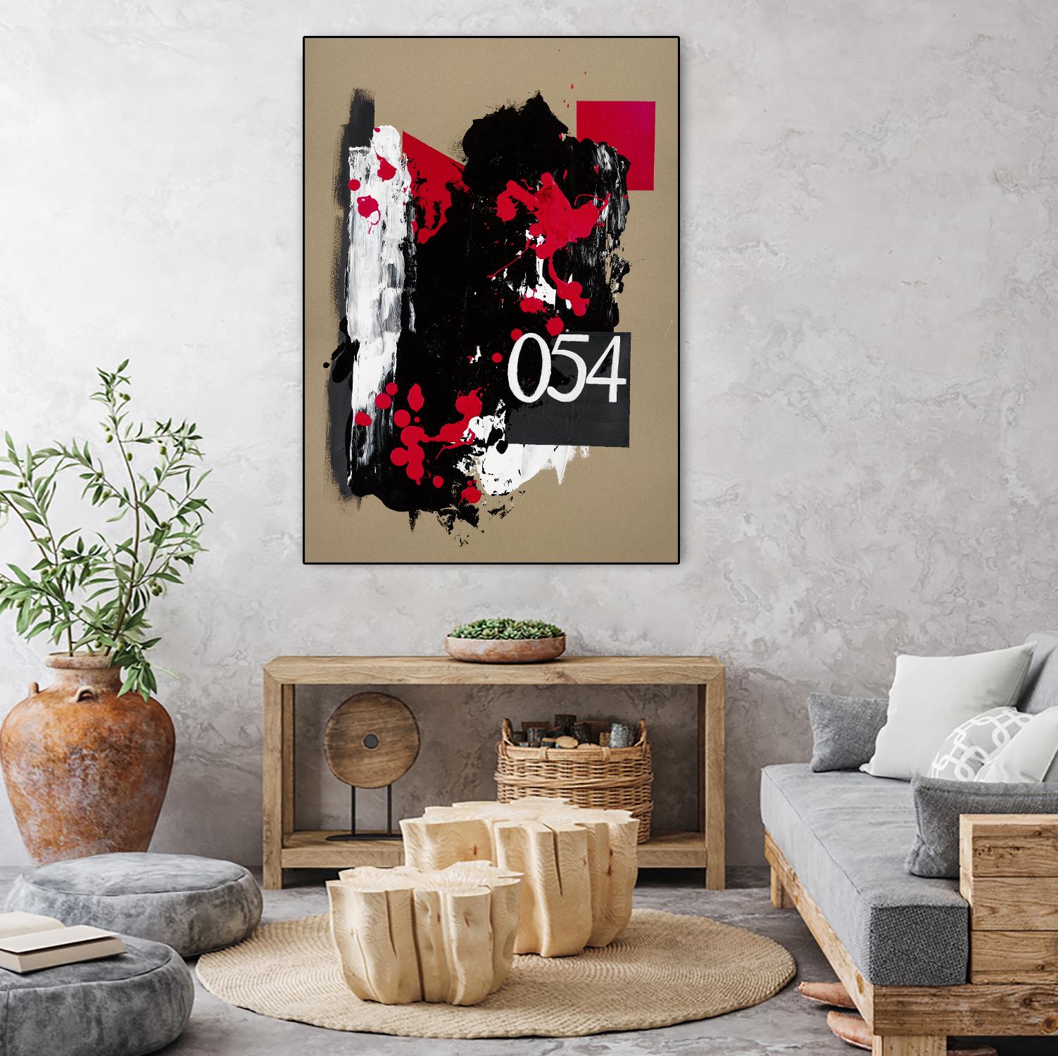 Zero Series No. 054 by Emma Jones on GIANT ART - red abstract