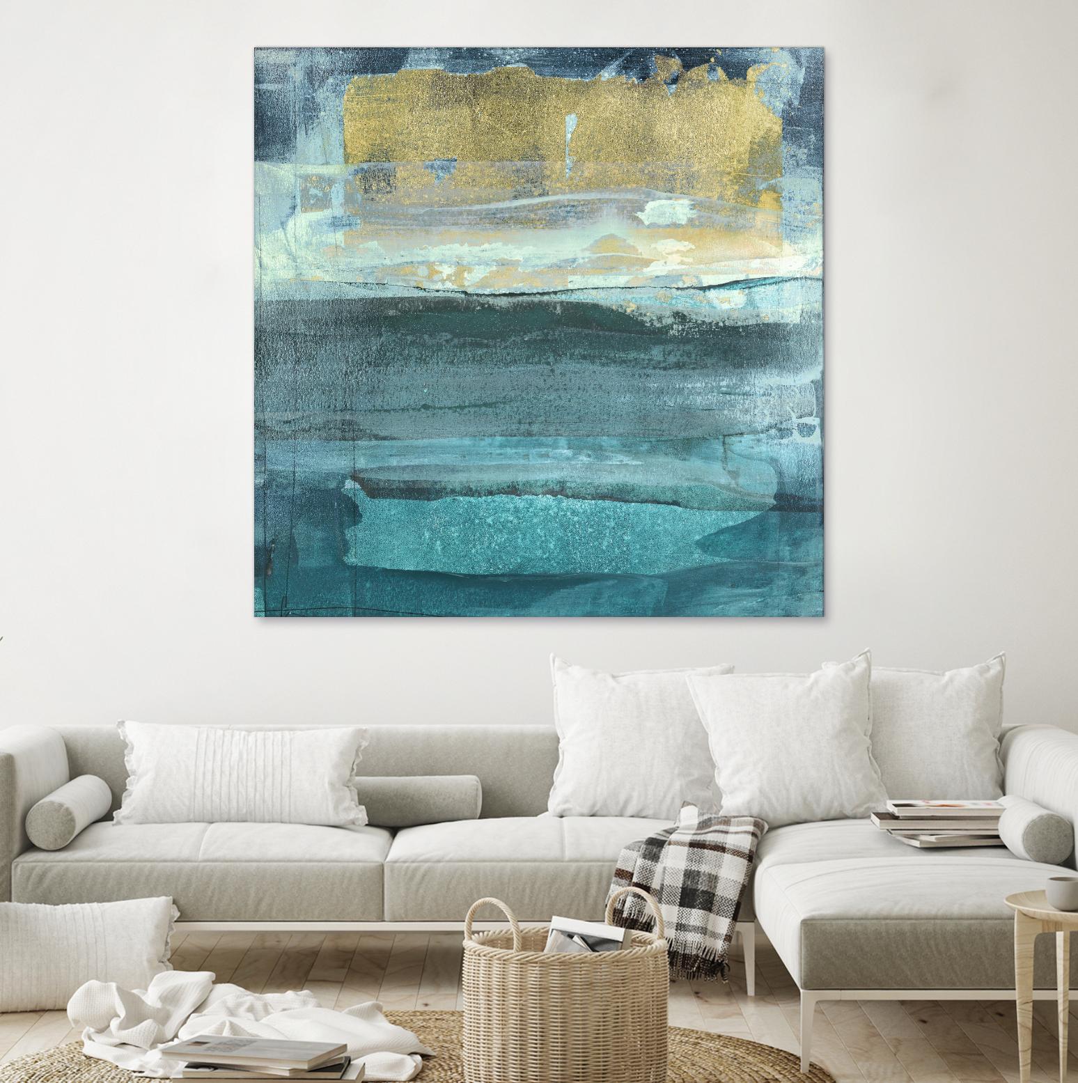 Indigo Evening 1 by Maeve Harris on GIANT ART - green abstract