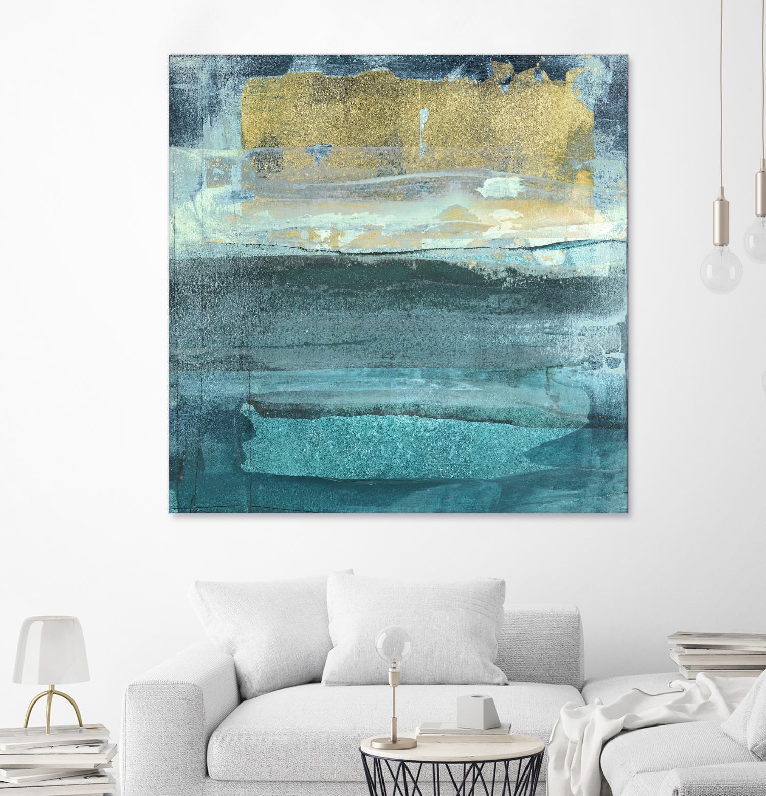 Indigo Evening 1 by Maeve Harris on GIANT ART - green abstract