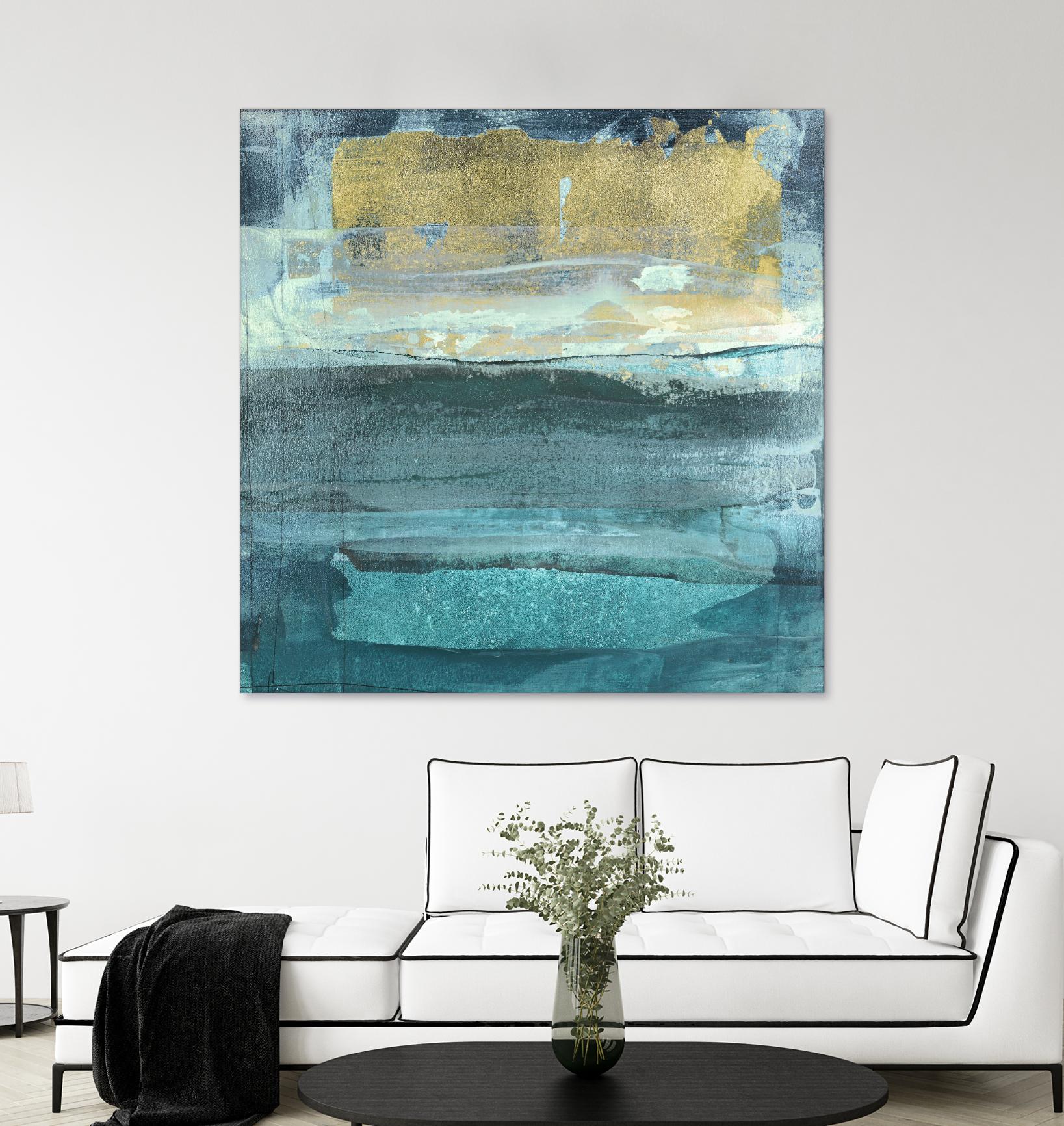 Indigo Evening 1 by Maeve Harris on GIANT ART - green abstract