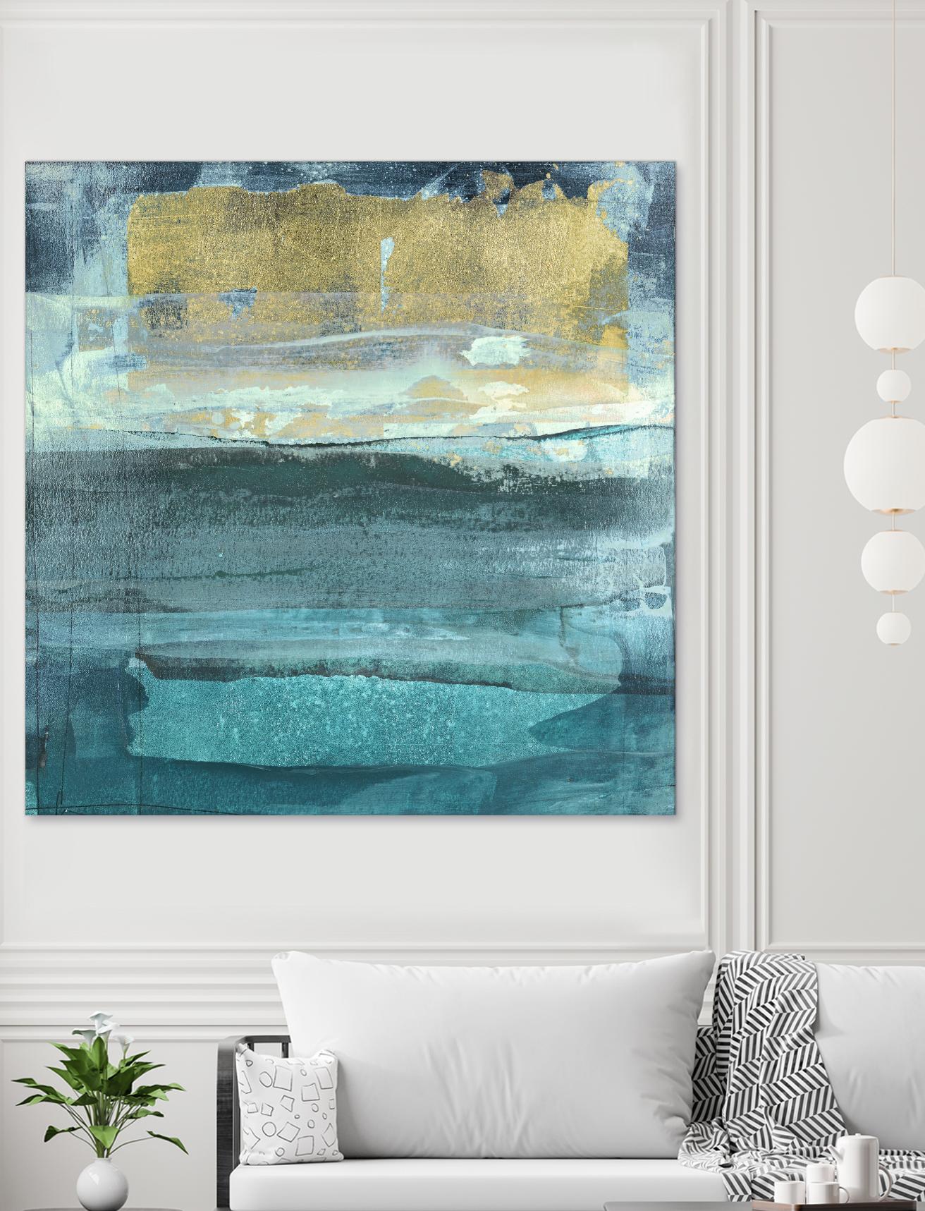 Indigo Evening 1 by Maeve Harris on GIANT ART - green abstract