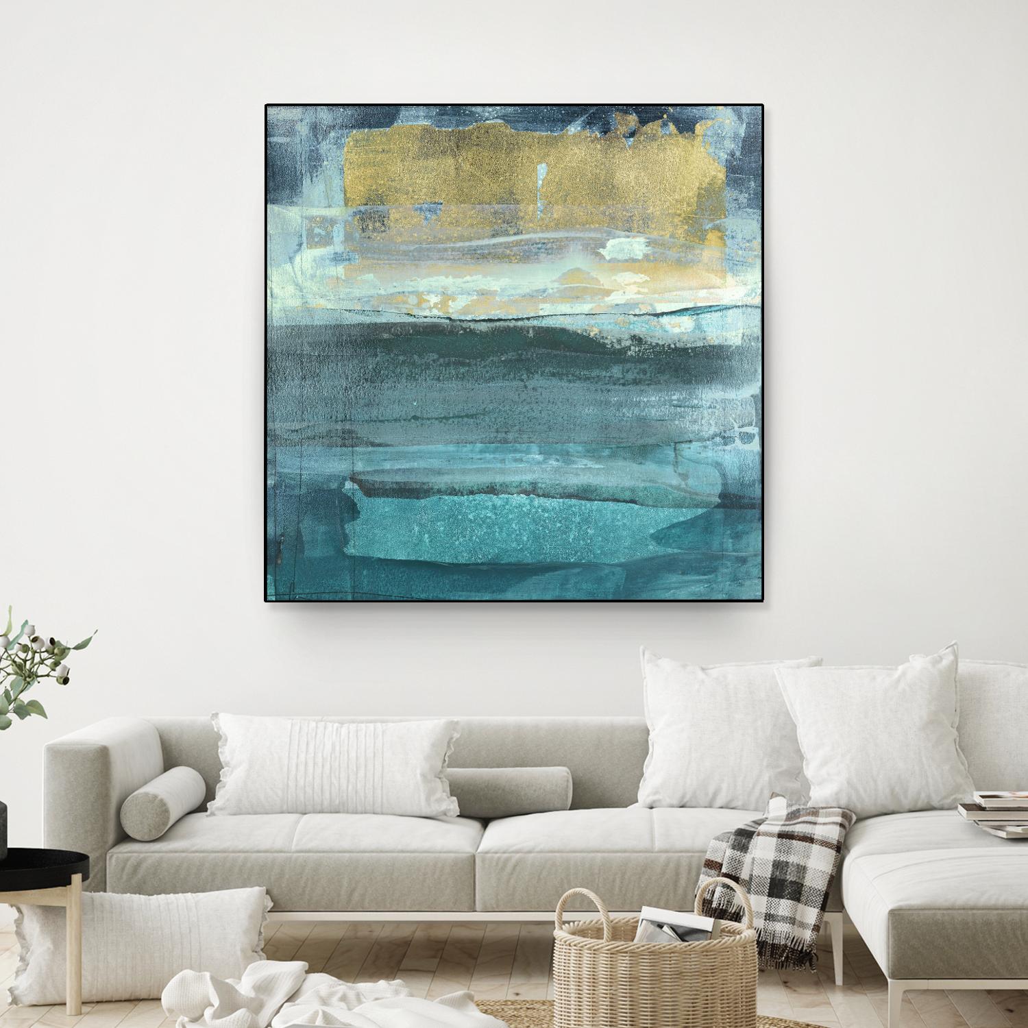 Indigo Evening 1 by Maeve Harris on GIANT ART - green abstract