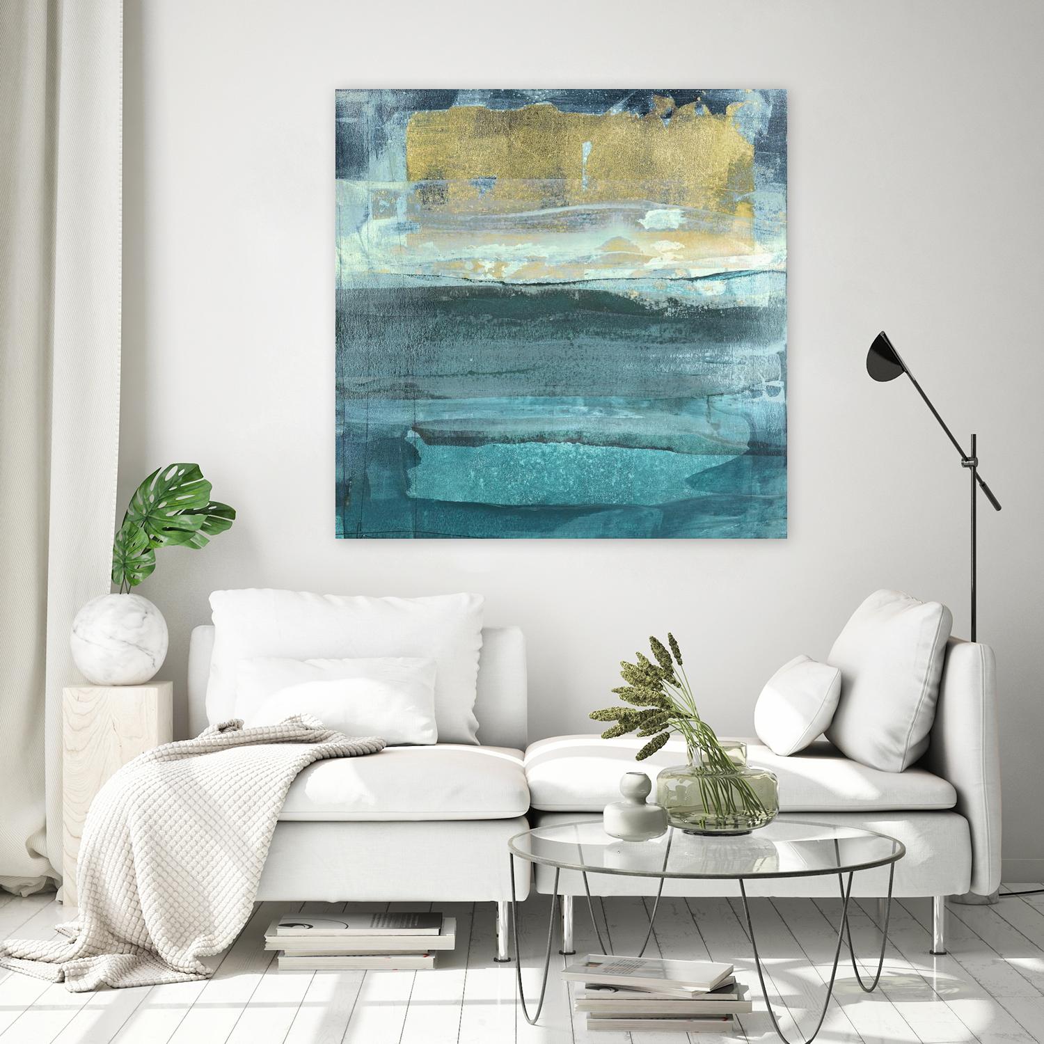 Indigo Evening 1 by Maeve Harris on GIANT ART - green abstract