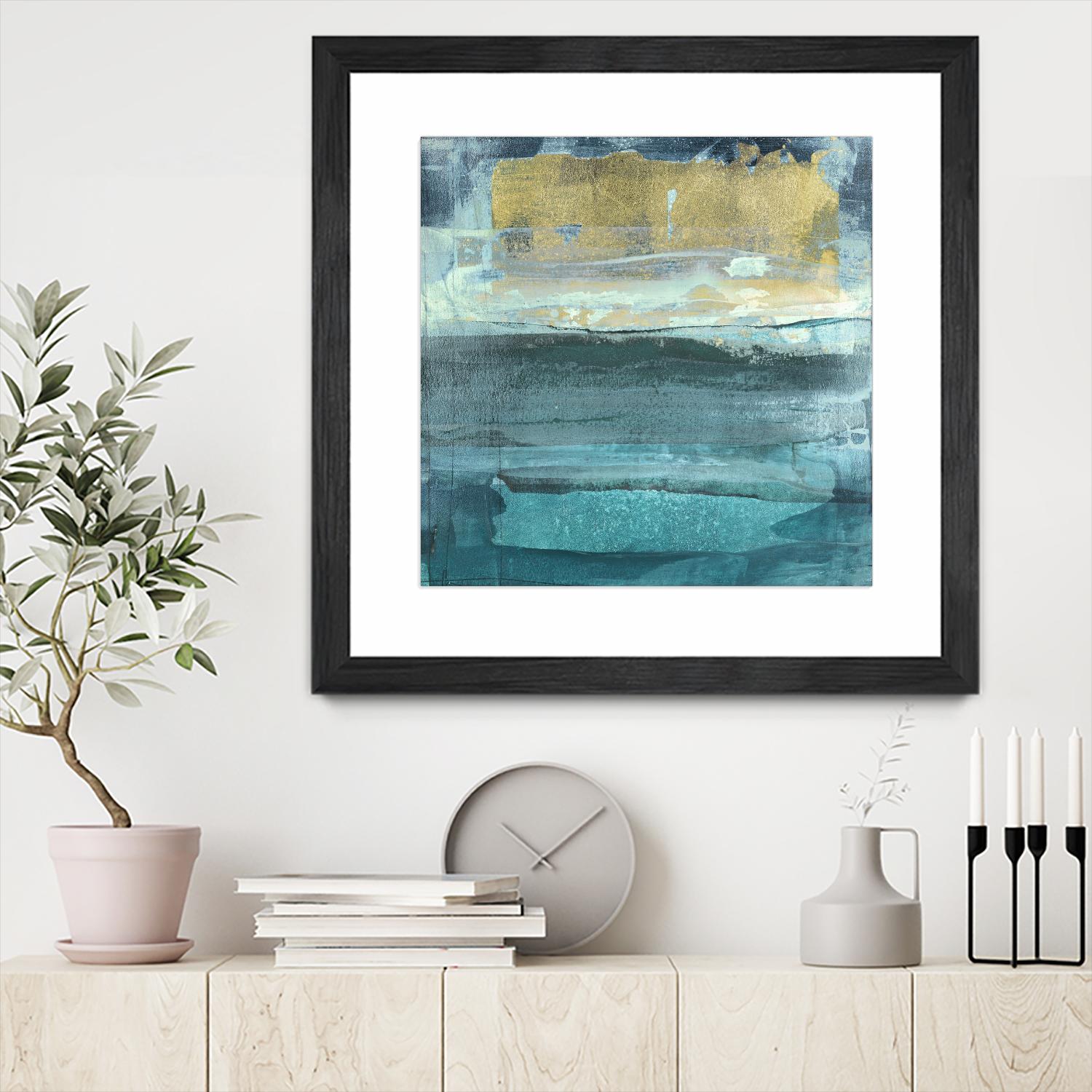 Indigo Evening 1 by Maeve Harris on GIANT ART - green abstract