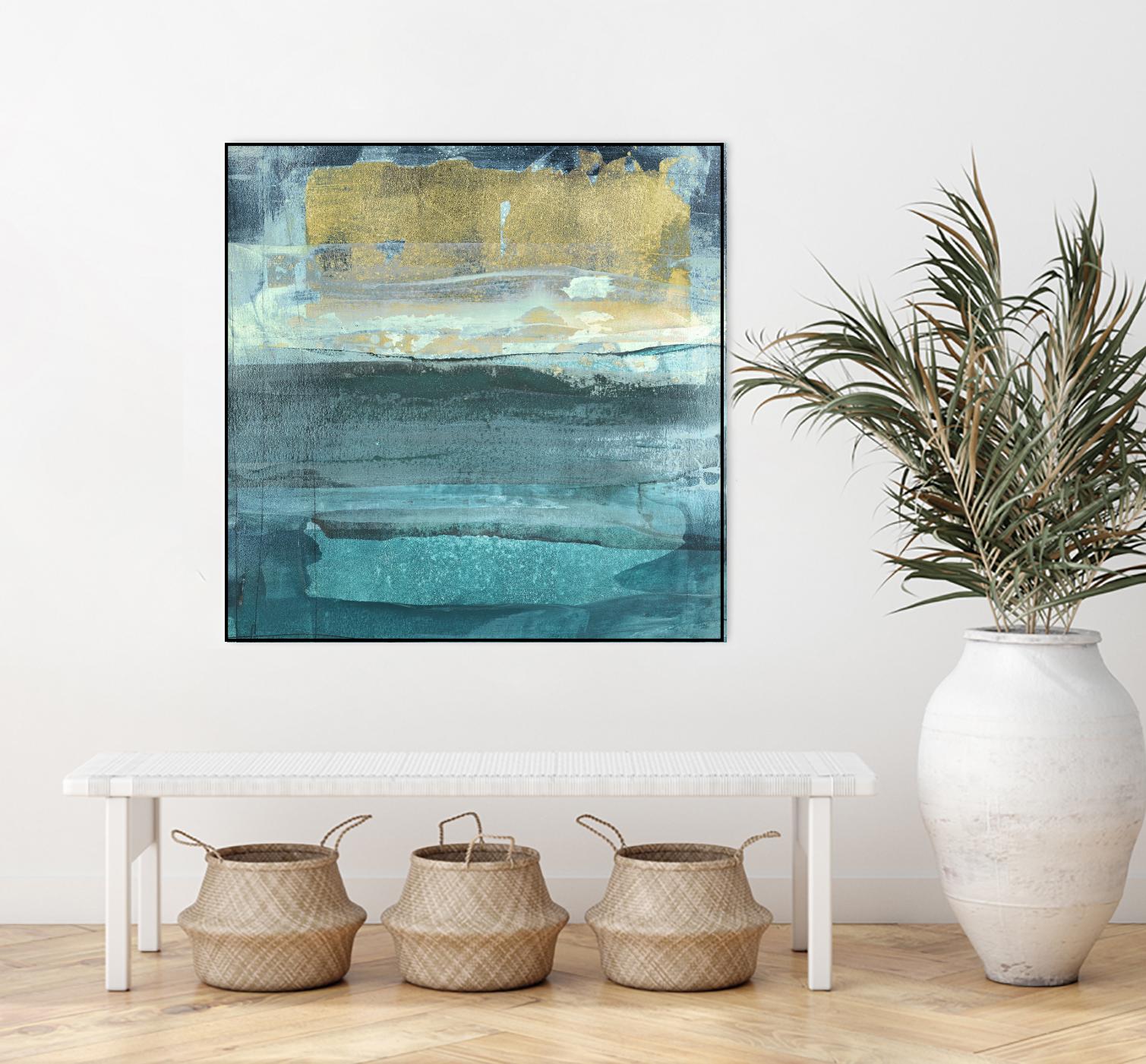 Indigo Evening 1 by Maeve Harris on GIANT ART - green abstract