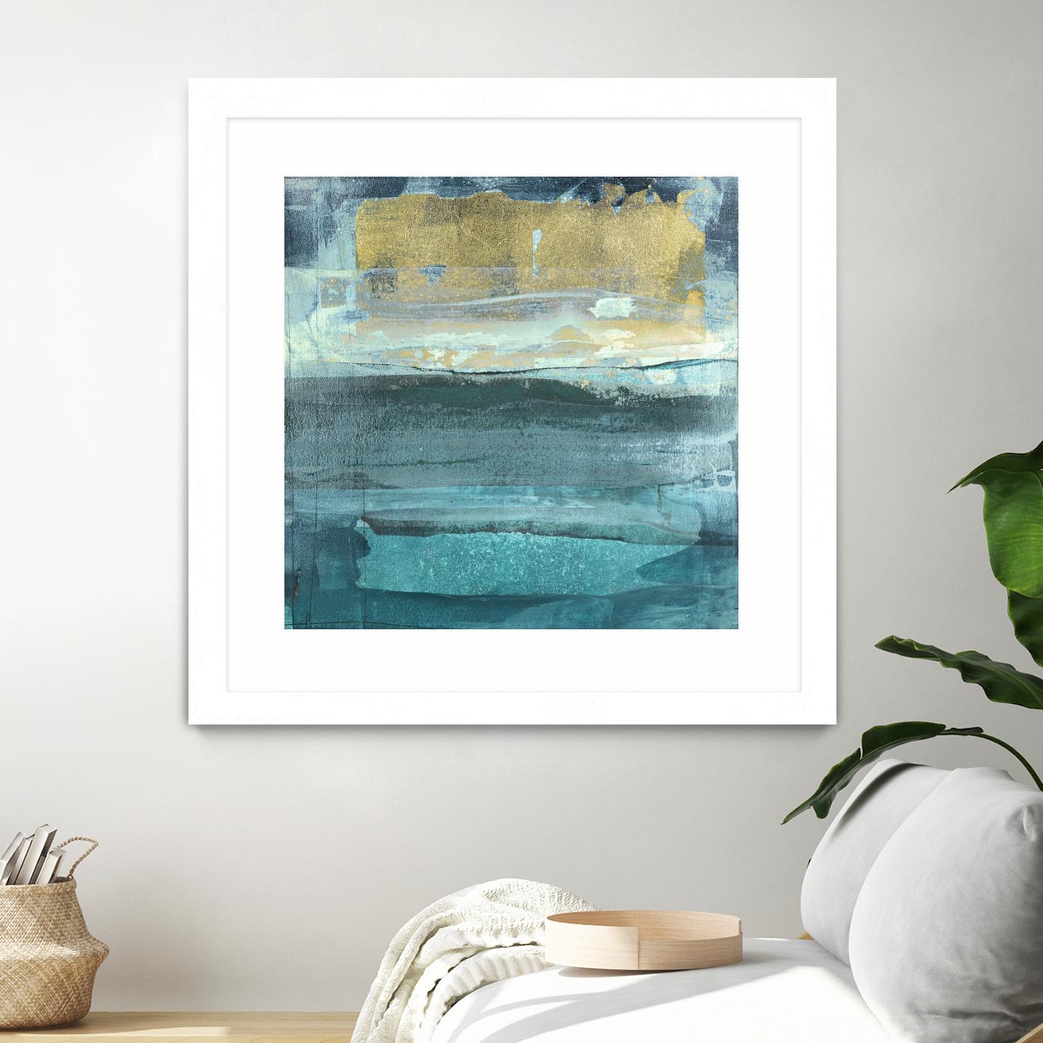 Indigo Evening 1 by Maeve Harris on GIANT ART - green abstract