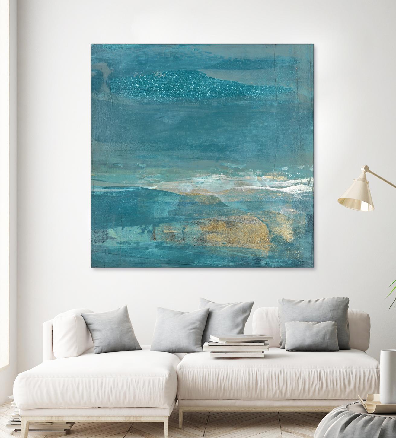 Indigo Evening 2 by Maeve Harris on GIANT ART - gold abstract