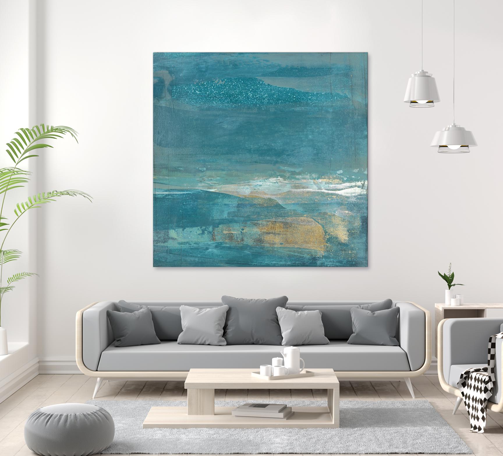 Indigo Evening 2 by Maeve Harris on GIANT ART - gold abstract