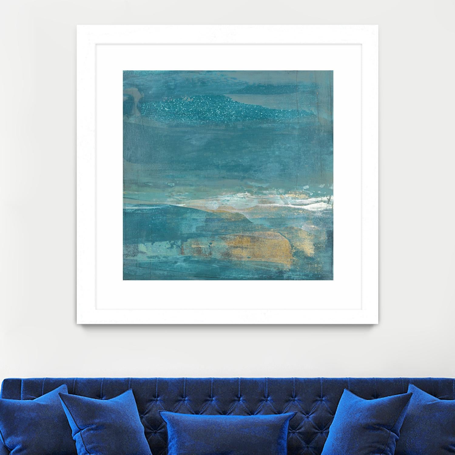 Indigo Evening 2 by Maeve Harris on GIANT ART - gold abstract