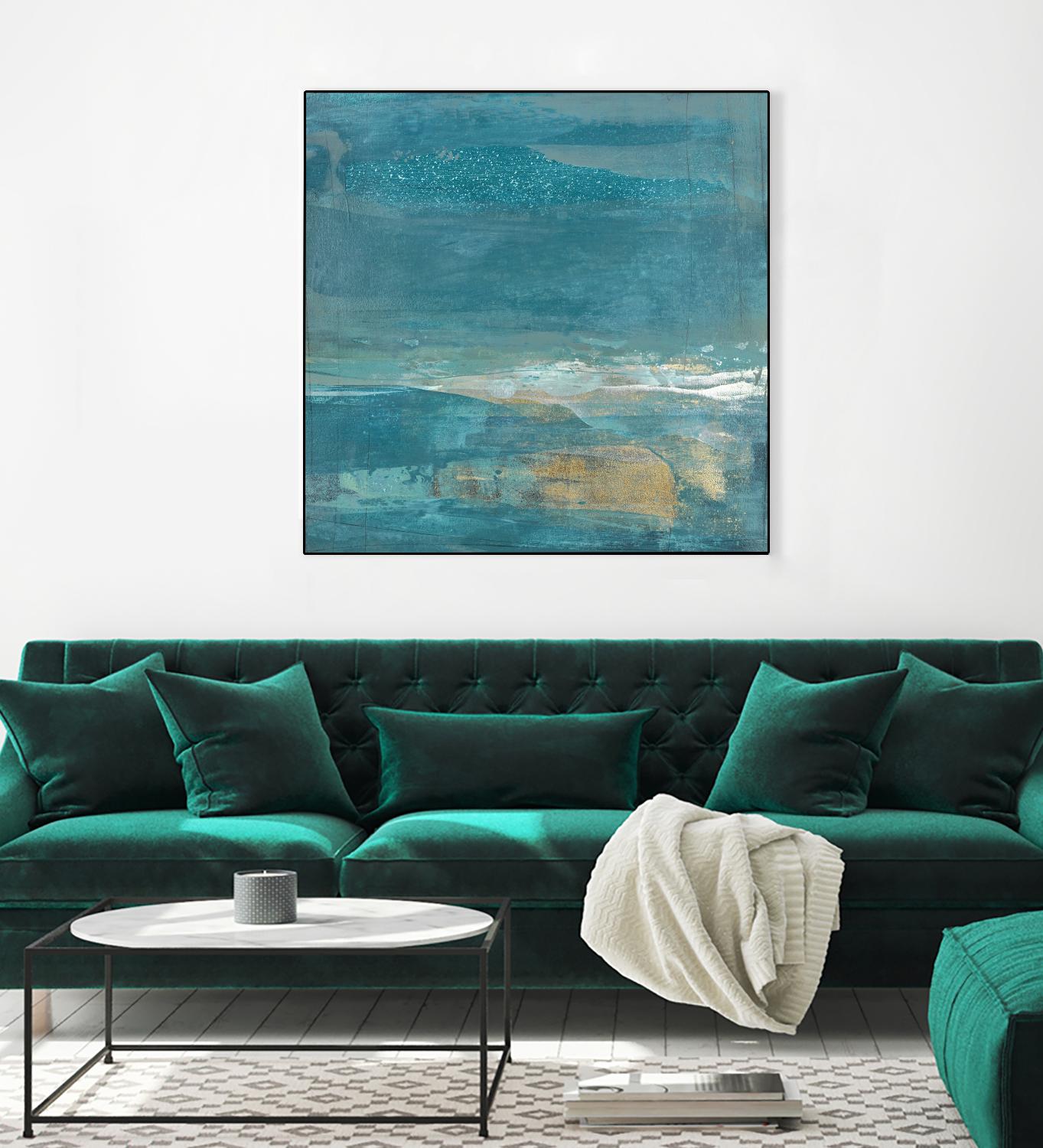 Indigo Evening 2 by Maeve Harris on GIANT ART - gold abstract