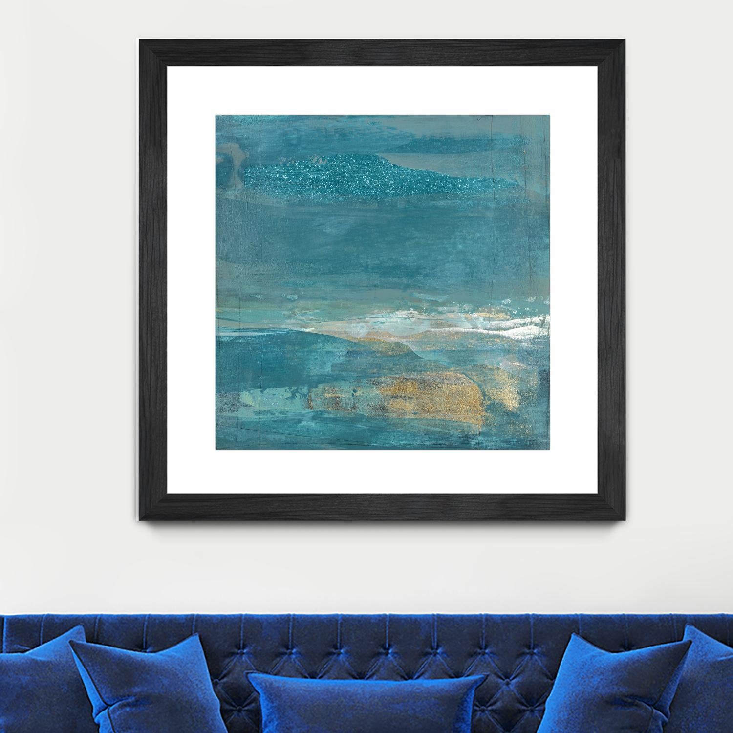 Indigo Evening 2 by Maeve Harris on GIANT ART - gold abstract