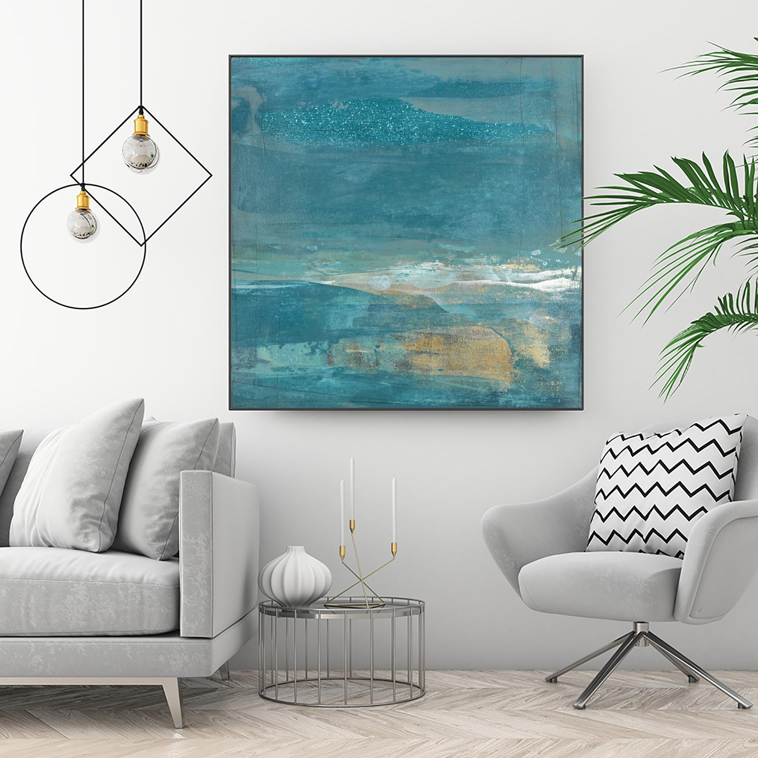 Indigo Evening 2 by Maeve Harris on GIANT ART - gold abstract