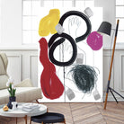 Jeux de Corps V by Helene Crecent on GIANT ART - red abstract