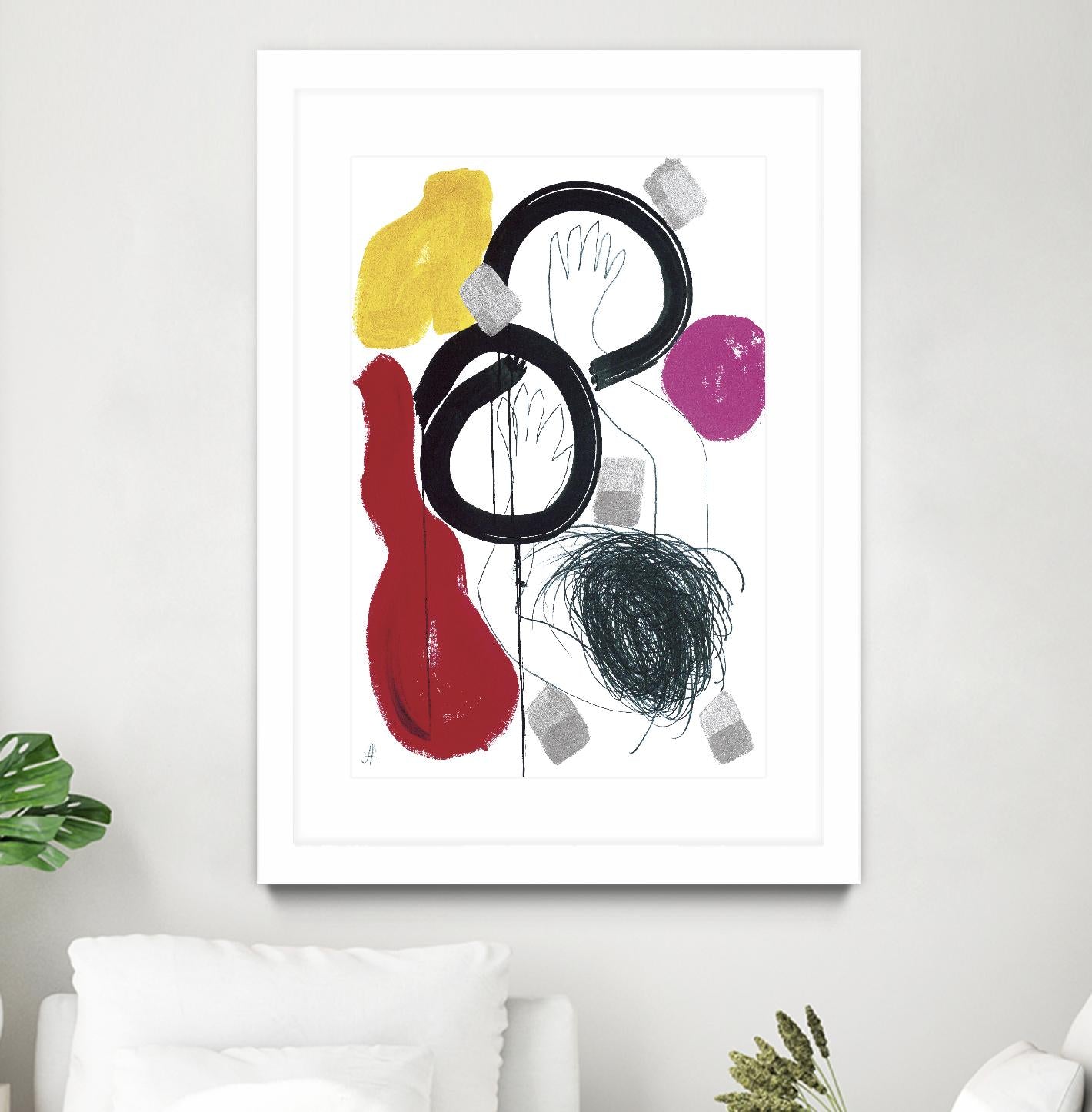 Jeux de Corps V by Helene Crecent on GIANT ART - red abstract